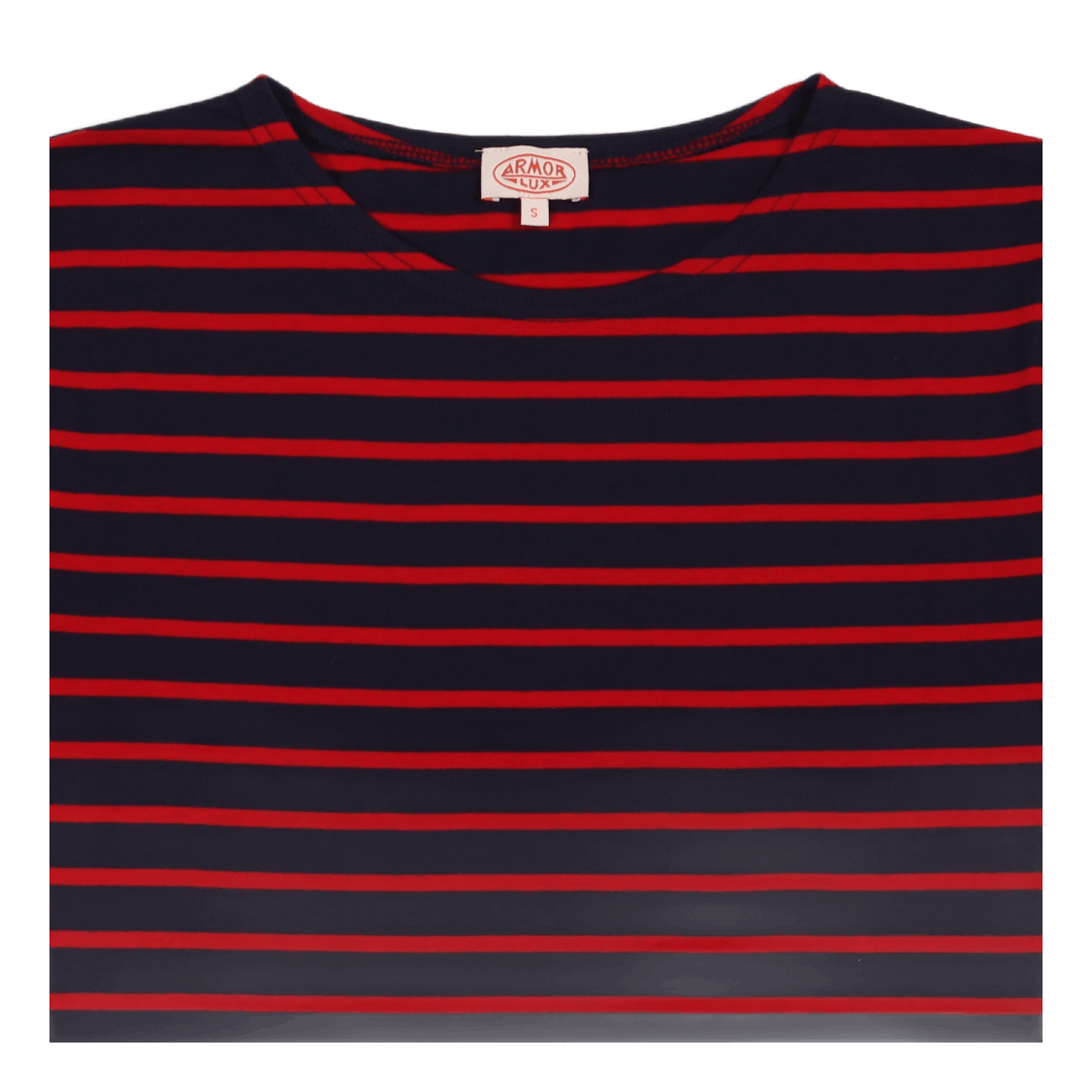 Striped Breton Shirt "hoëdic" Navire Navy/braise Red