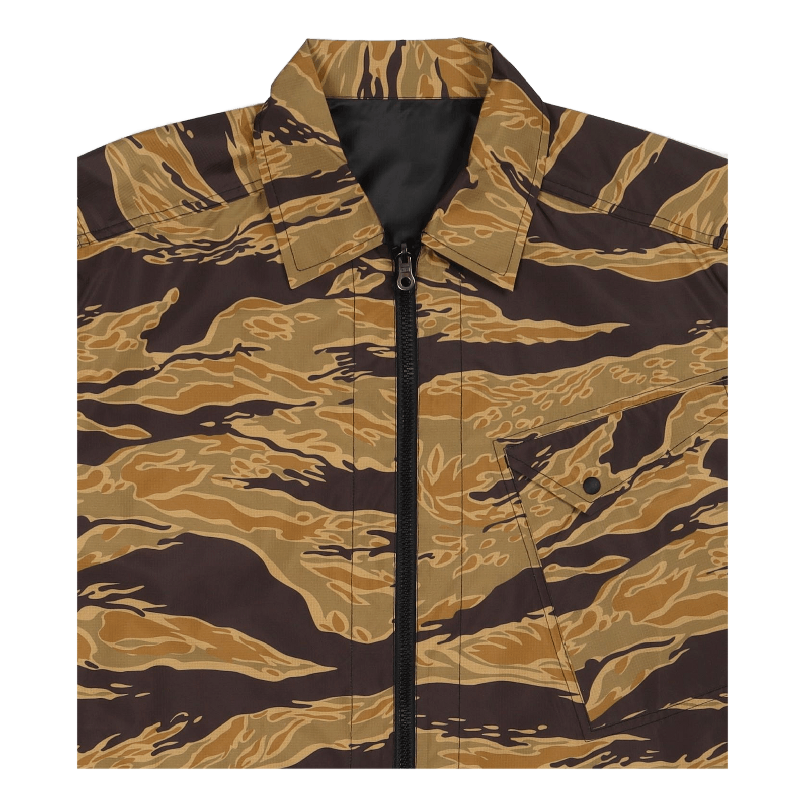 Camo Reversible Packaway Shirt Sunbleach Tigerstripe/black
