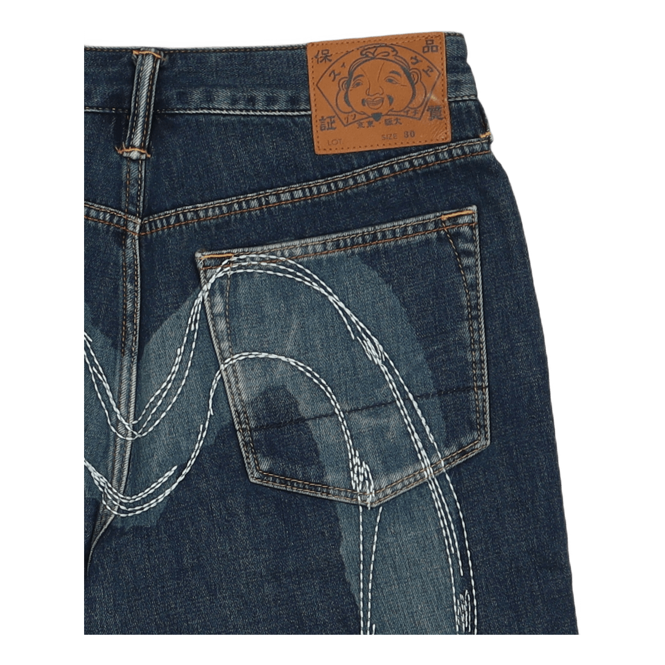 Discharge And Emb Freehand Sti Indigo Wash