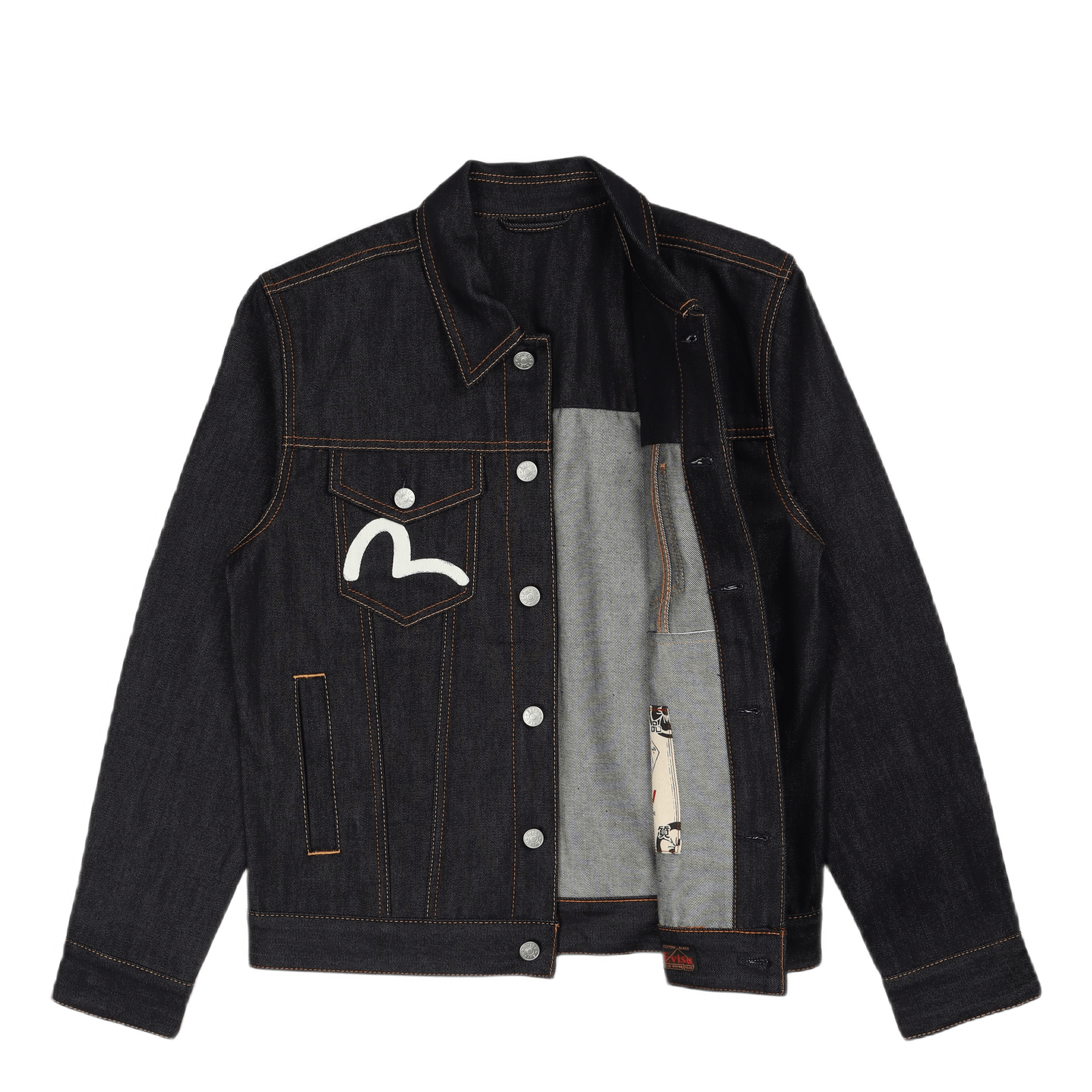 Evisu Ecru Seagull Denim Jacke Indigo