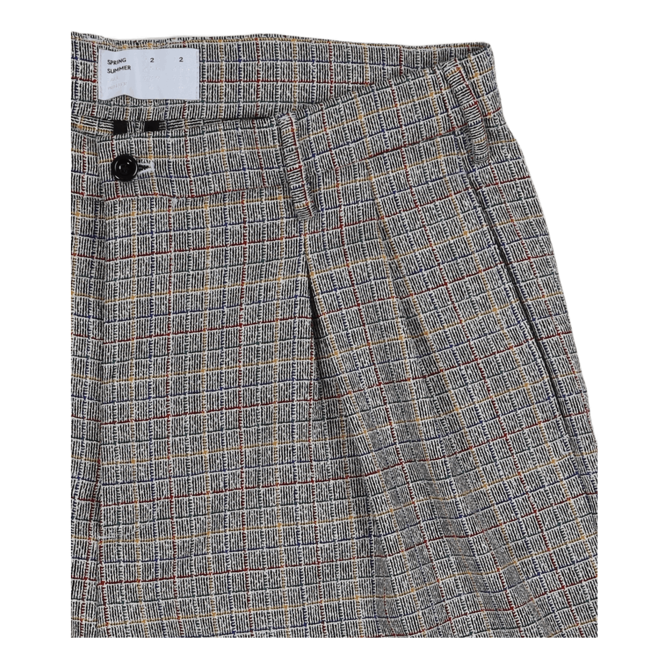 Two Pleat Short Black/multi Ch