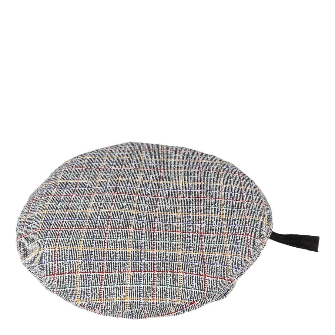 Beret Black/multi Check Bouclé