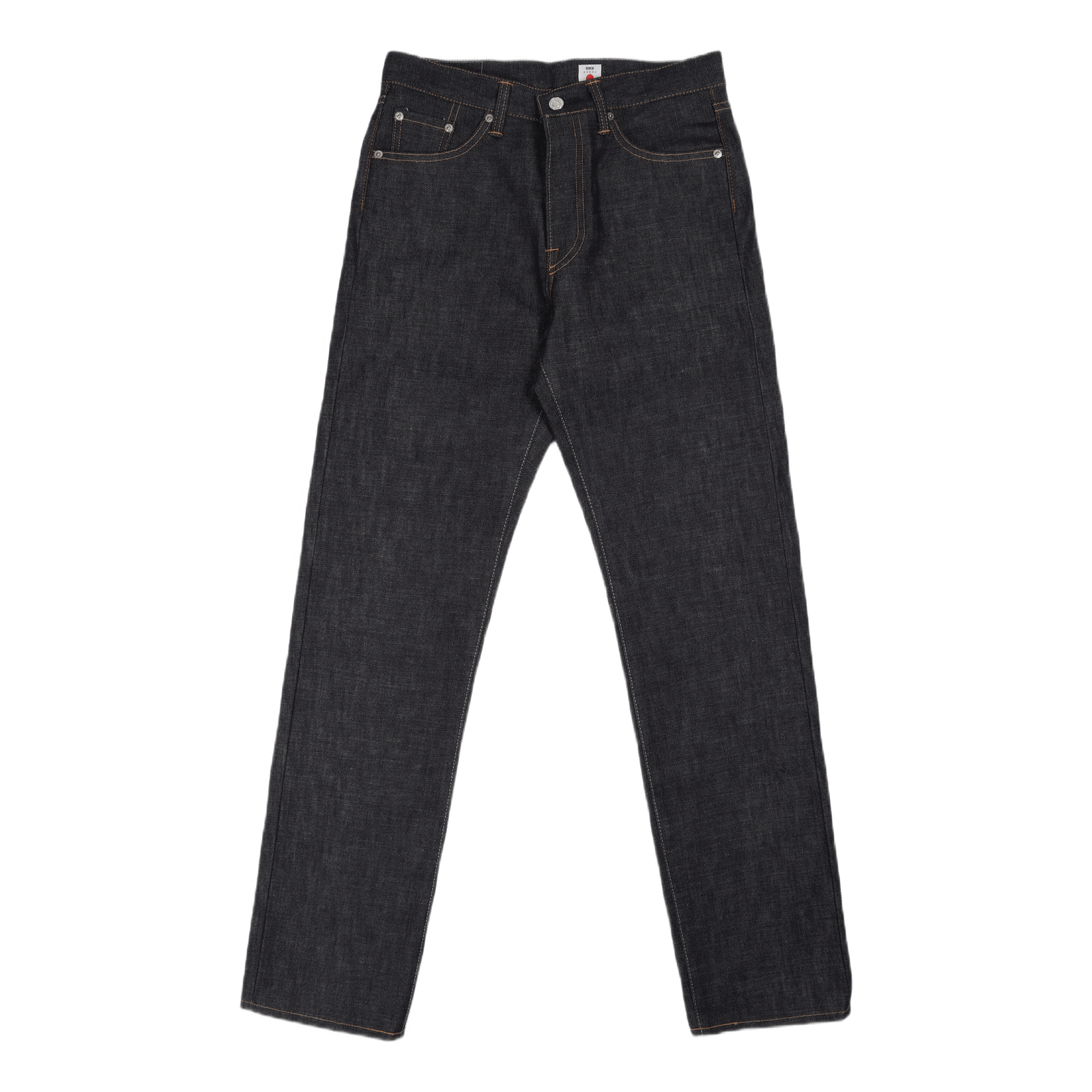 Loose Straight Nihon Menpu, Dark Pure Indigo Rainbow Selvage, 13.5oz, Blue Unwashed