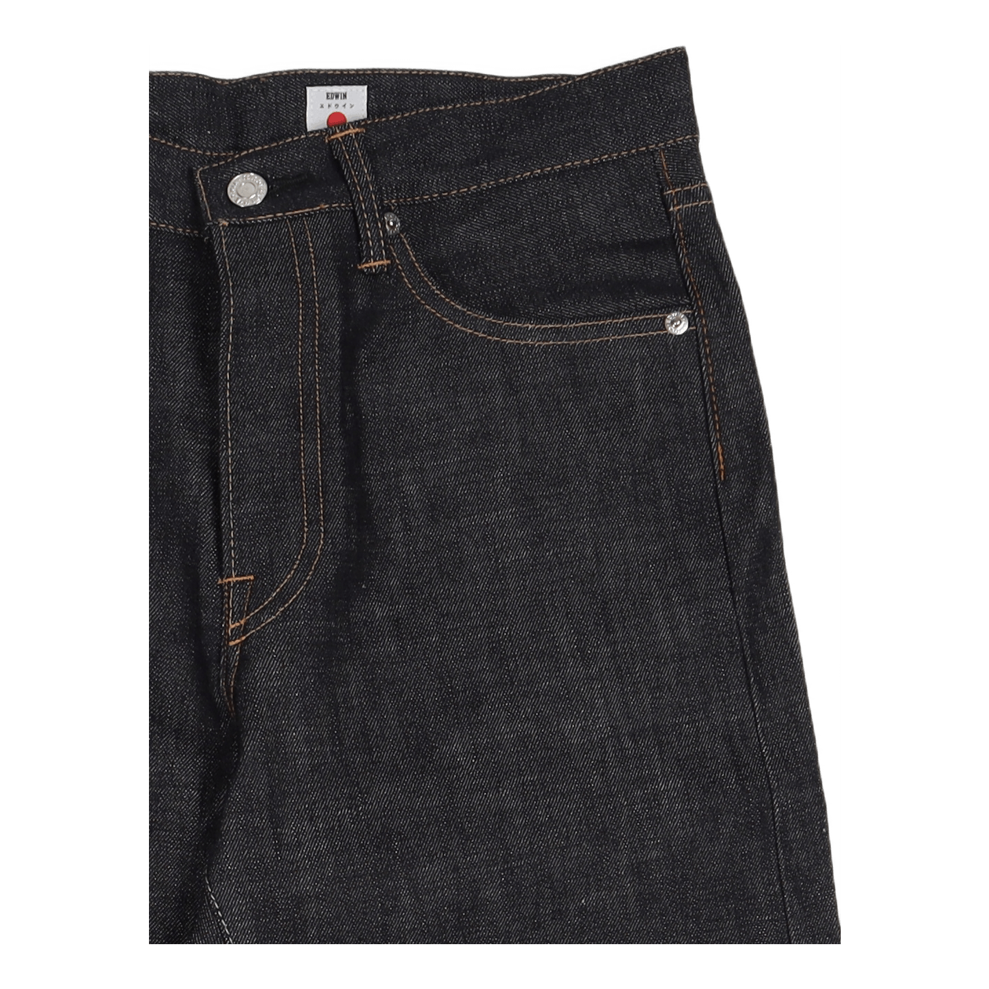 Loose Straight Nihon Menpu, Dark Pure Indigo Rainbow Selvage, 13.5oz, Blue Unwashed