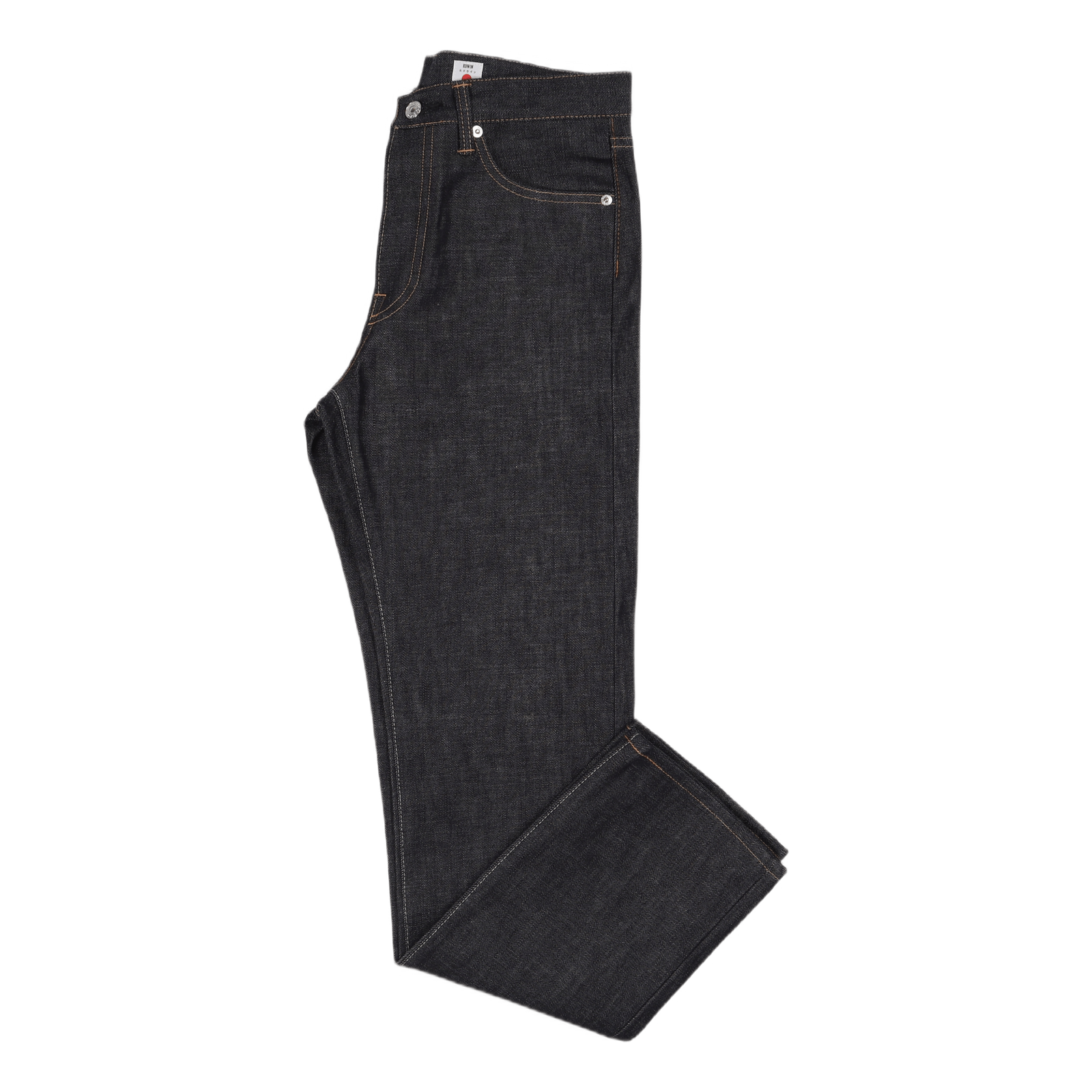 Loose Straight Nihon Menpu, Dark Pure Indigo Rainbow Selvage, 13.5oz, Blue Unwashed