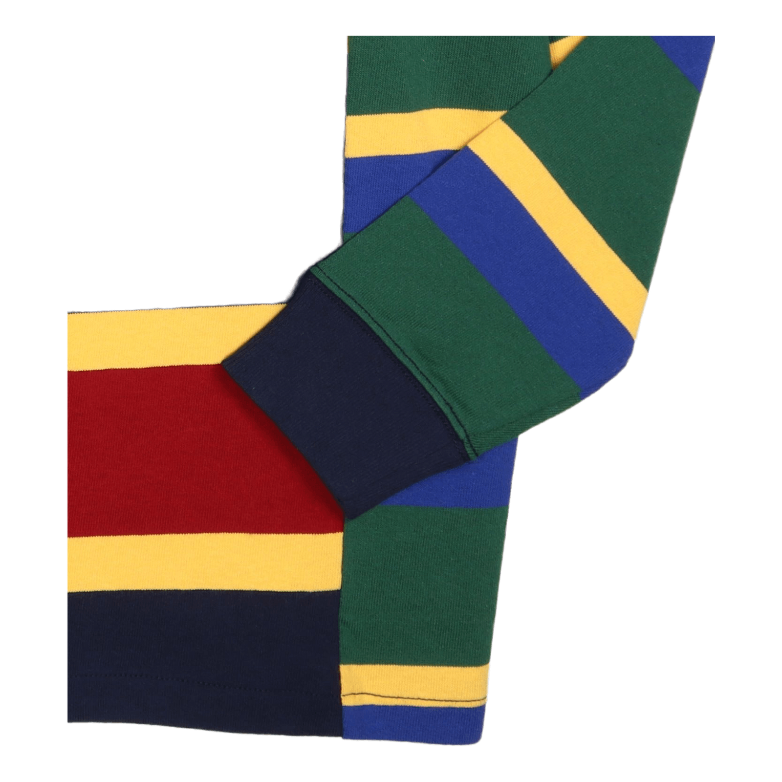 Classic Fit Striped Jersey Rugby Shirt Holiday Red Multi