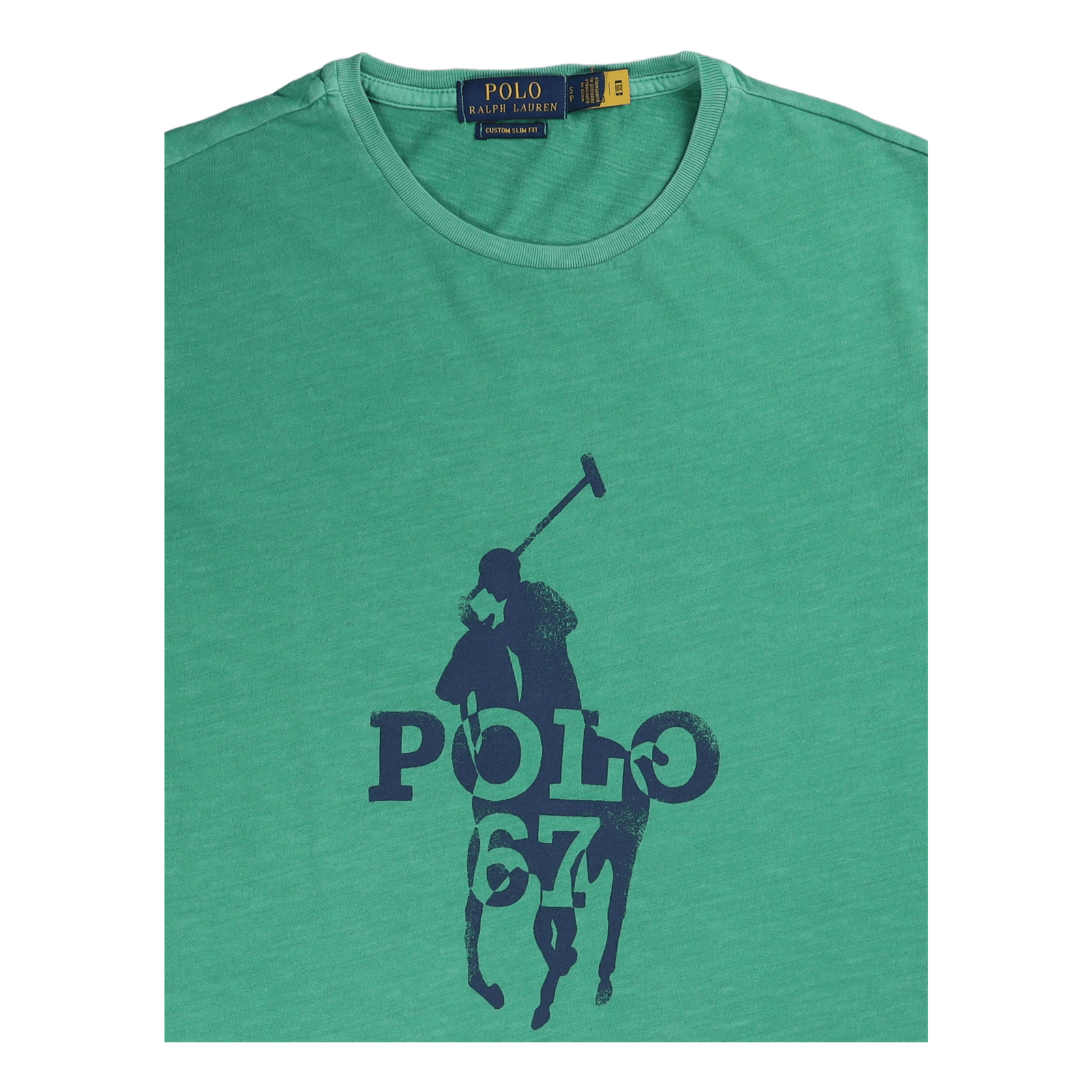 Custom Slim Fit Big Pony Logo T-Shirt Raft Green