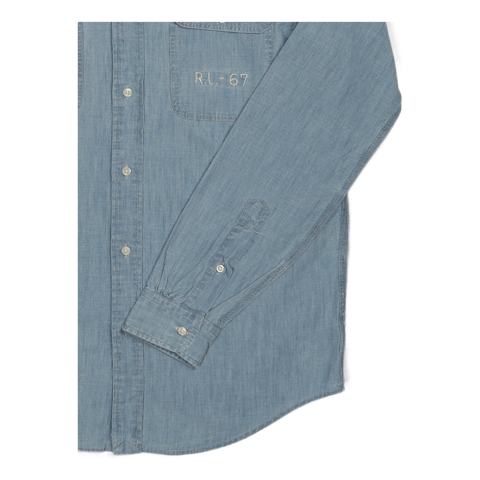 Classic Fit Flag Chambray Workshirt 5694 Light Indigo