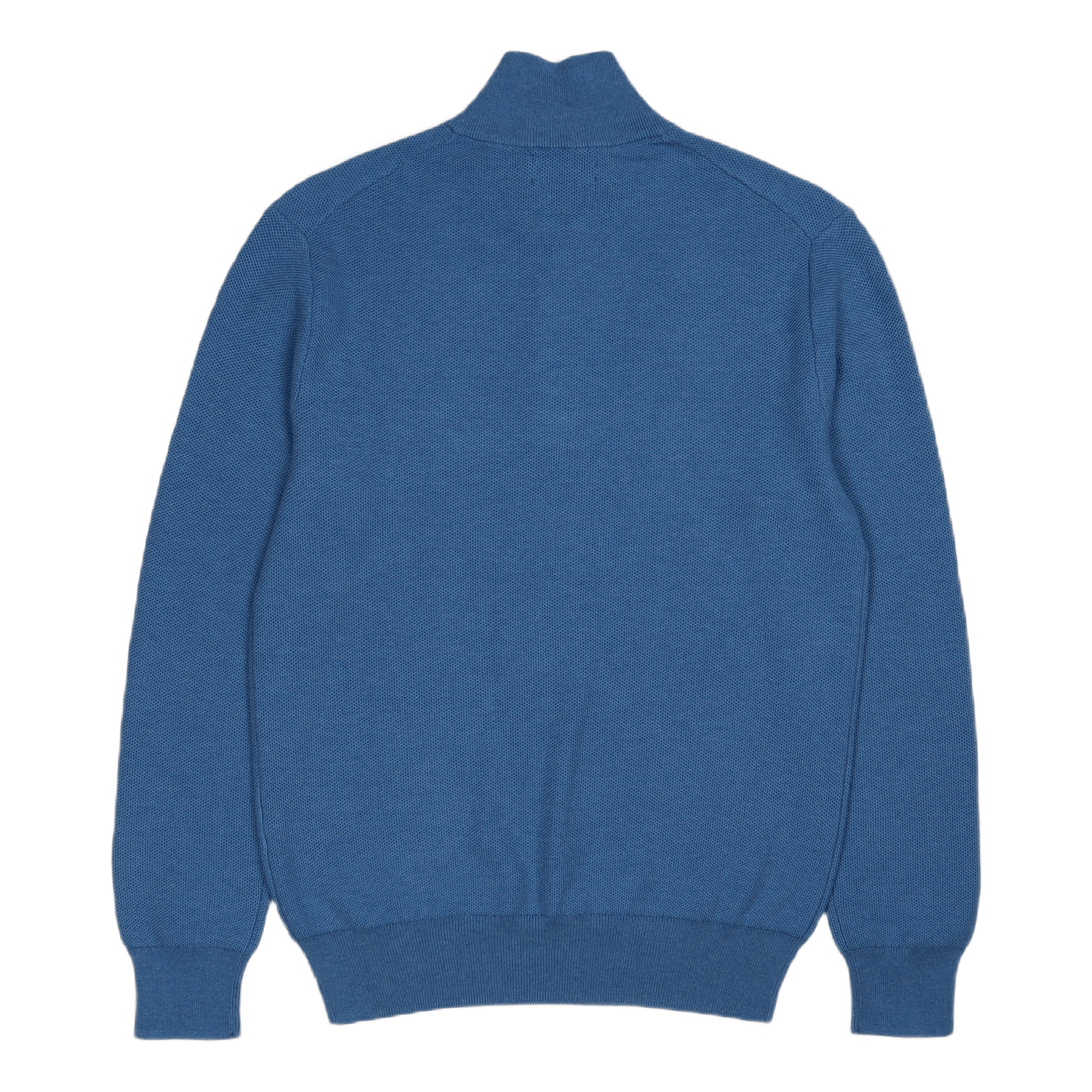 Mesh-Knit Cotton Quarter-Zip Sweater Withdraw Blue Heather