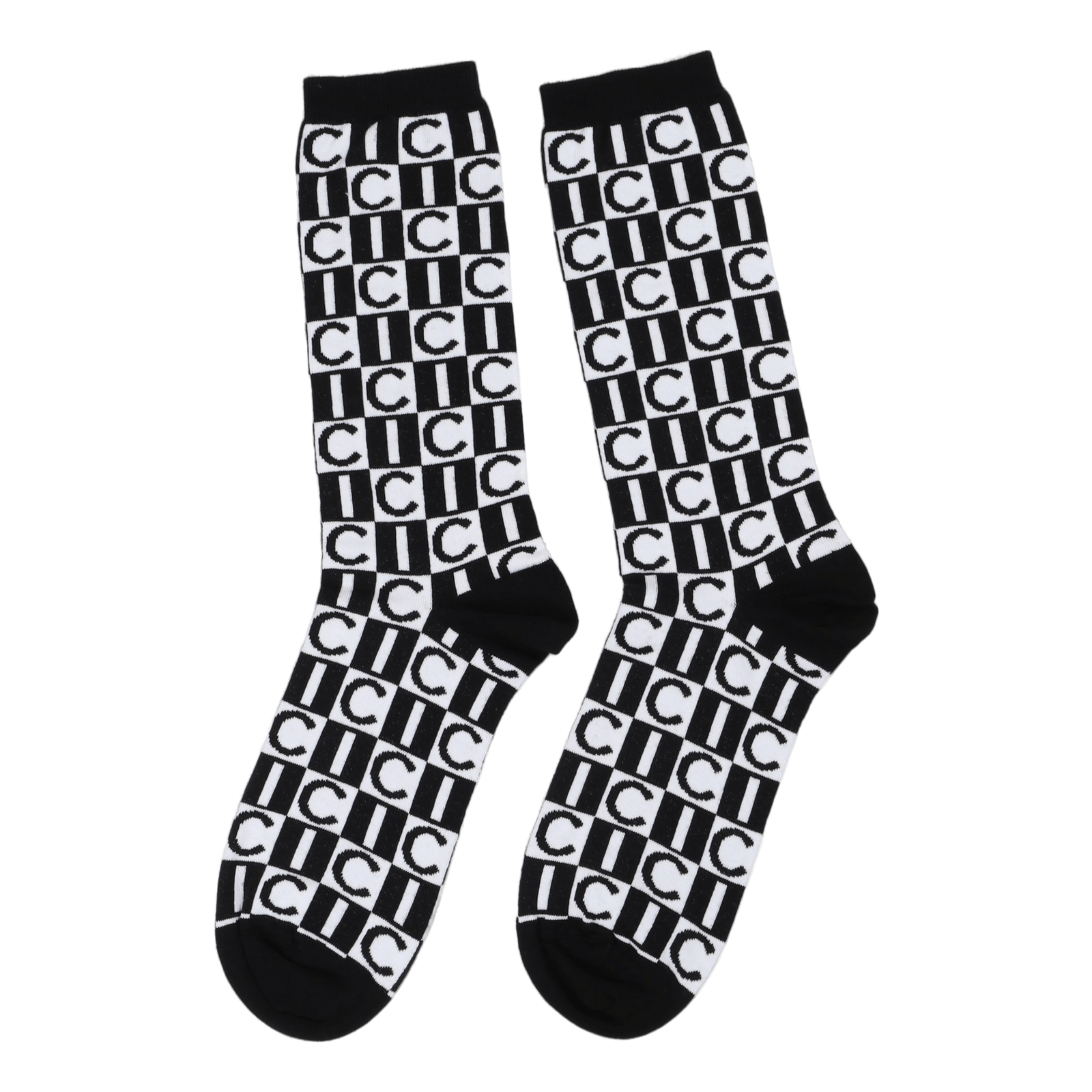 Checker Socks Black