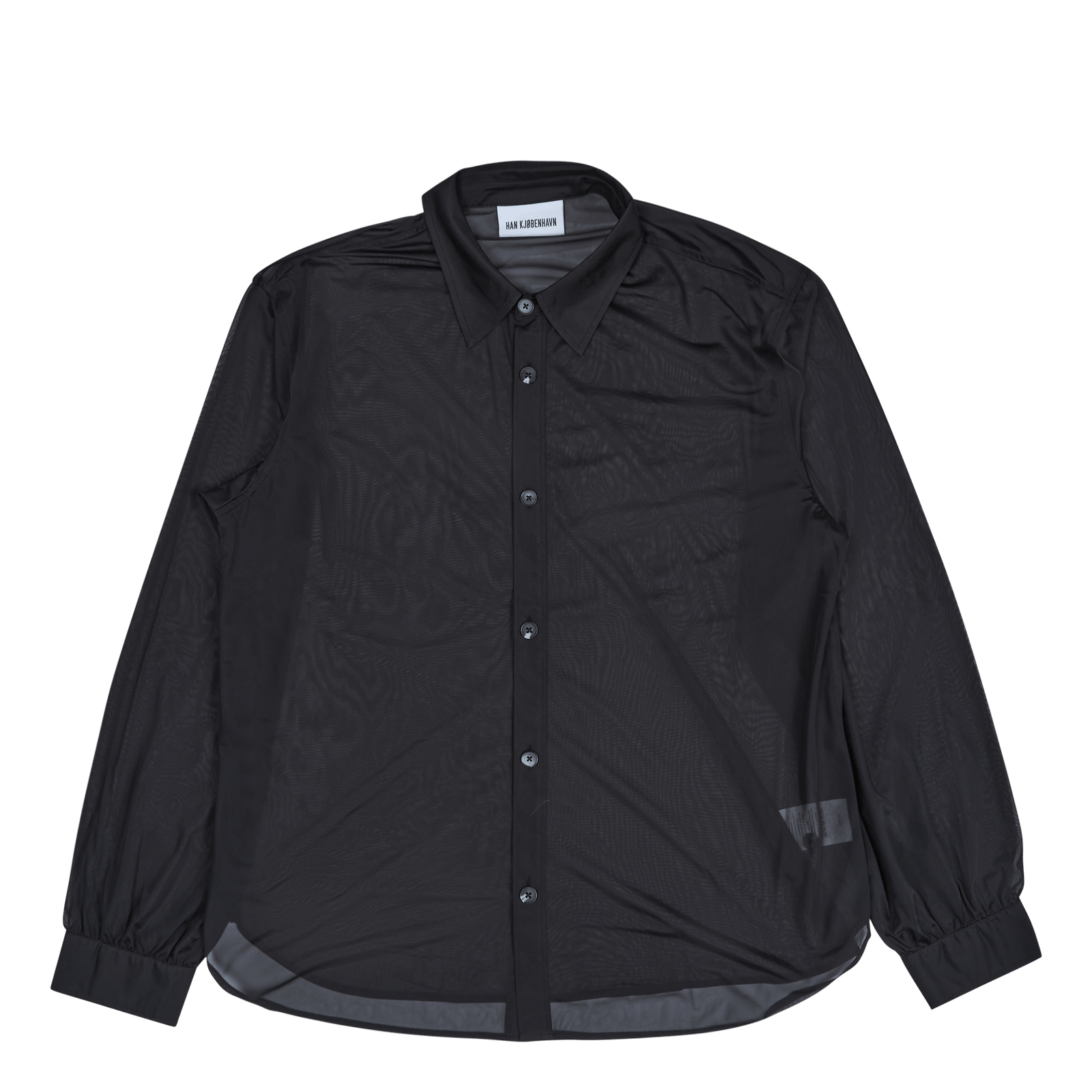 Gather Cuff Shirt Black