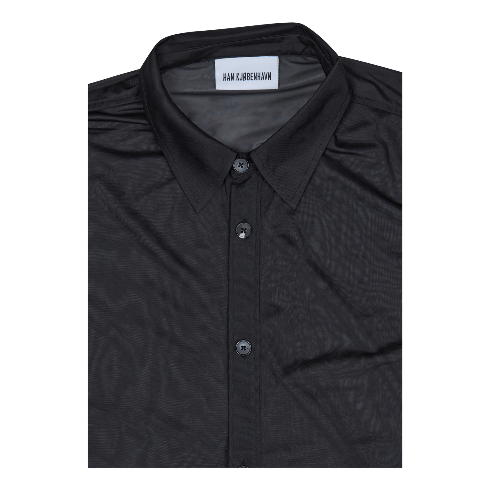 Gather Cuff Shirt Black