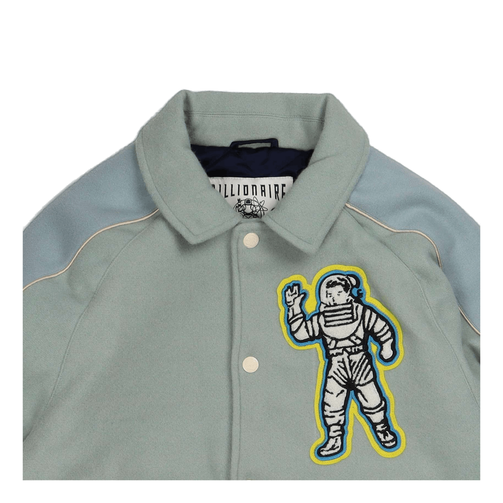 Collared Varsity Jacket Teal