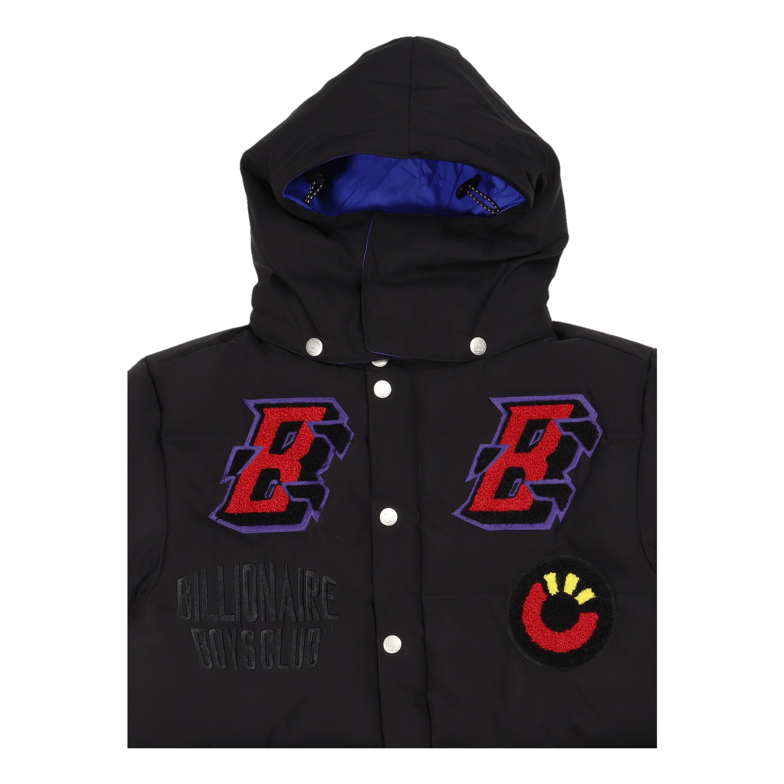 Leopard Hooded Down Jacket Black