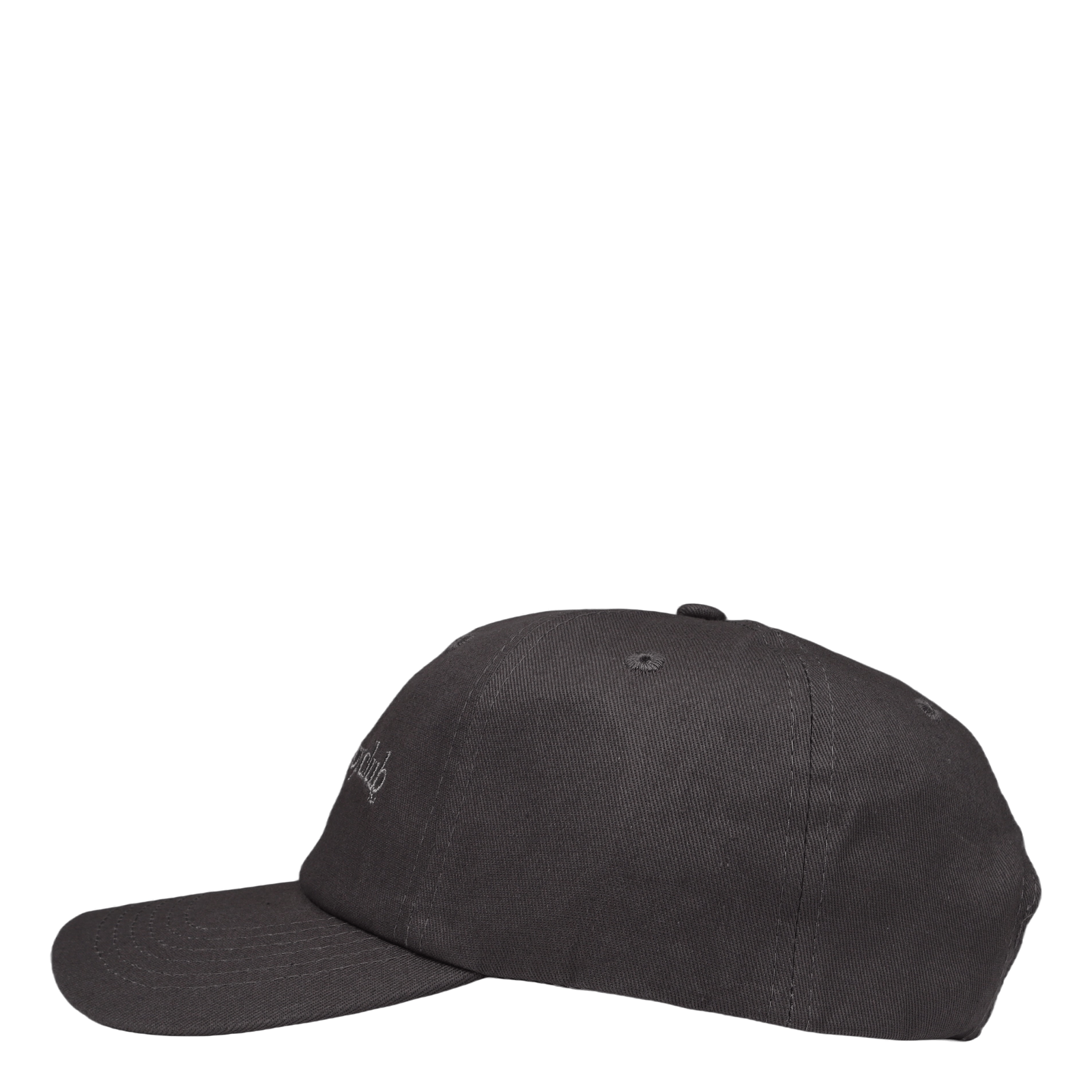 Serif Logo Curved Visor Cap Black
