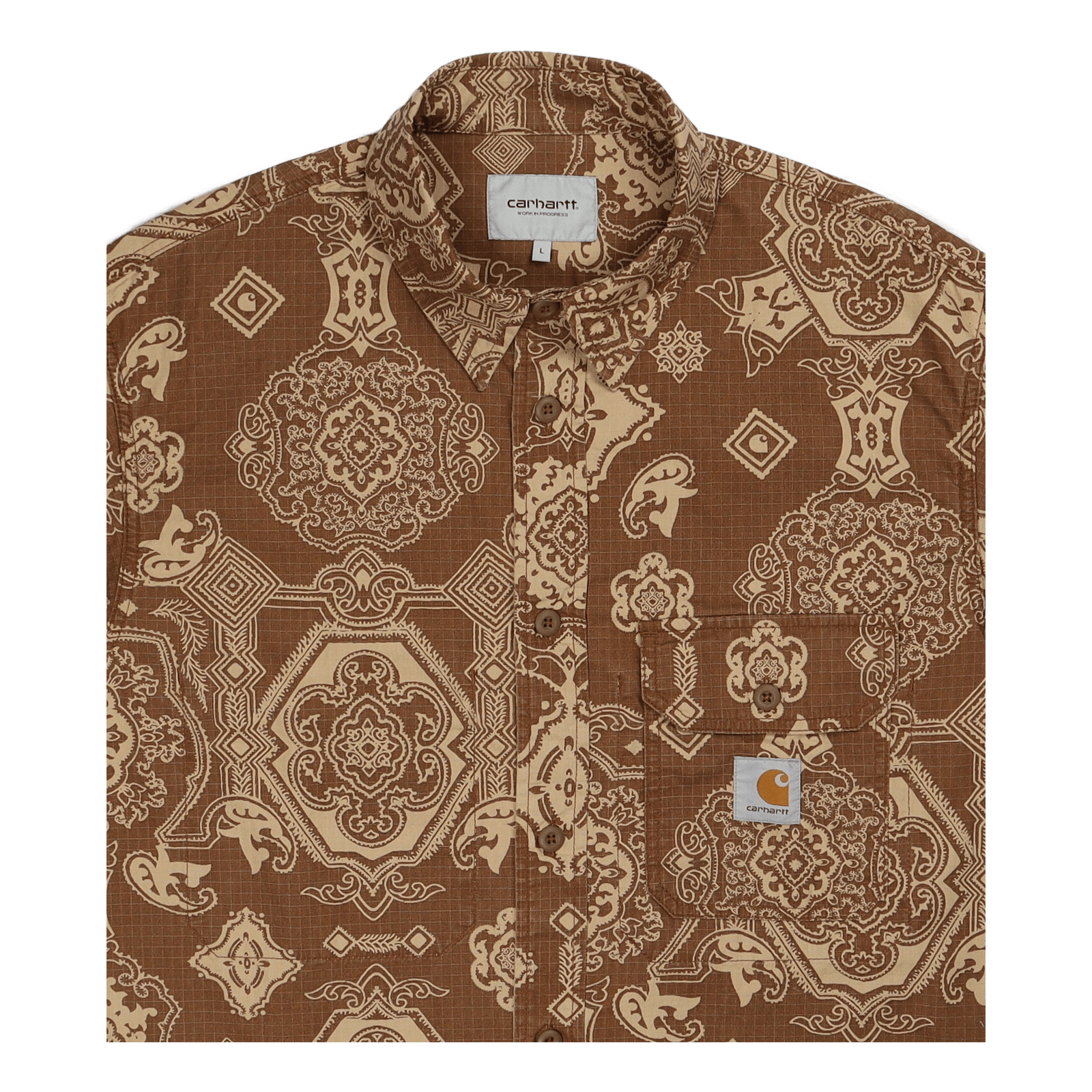 L/s Verse Shirt Verse Print, Hamilton Brown