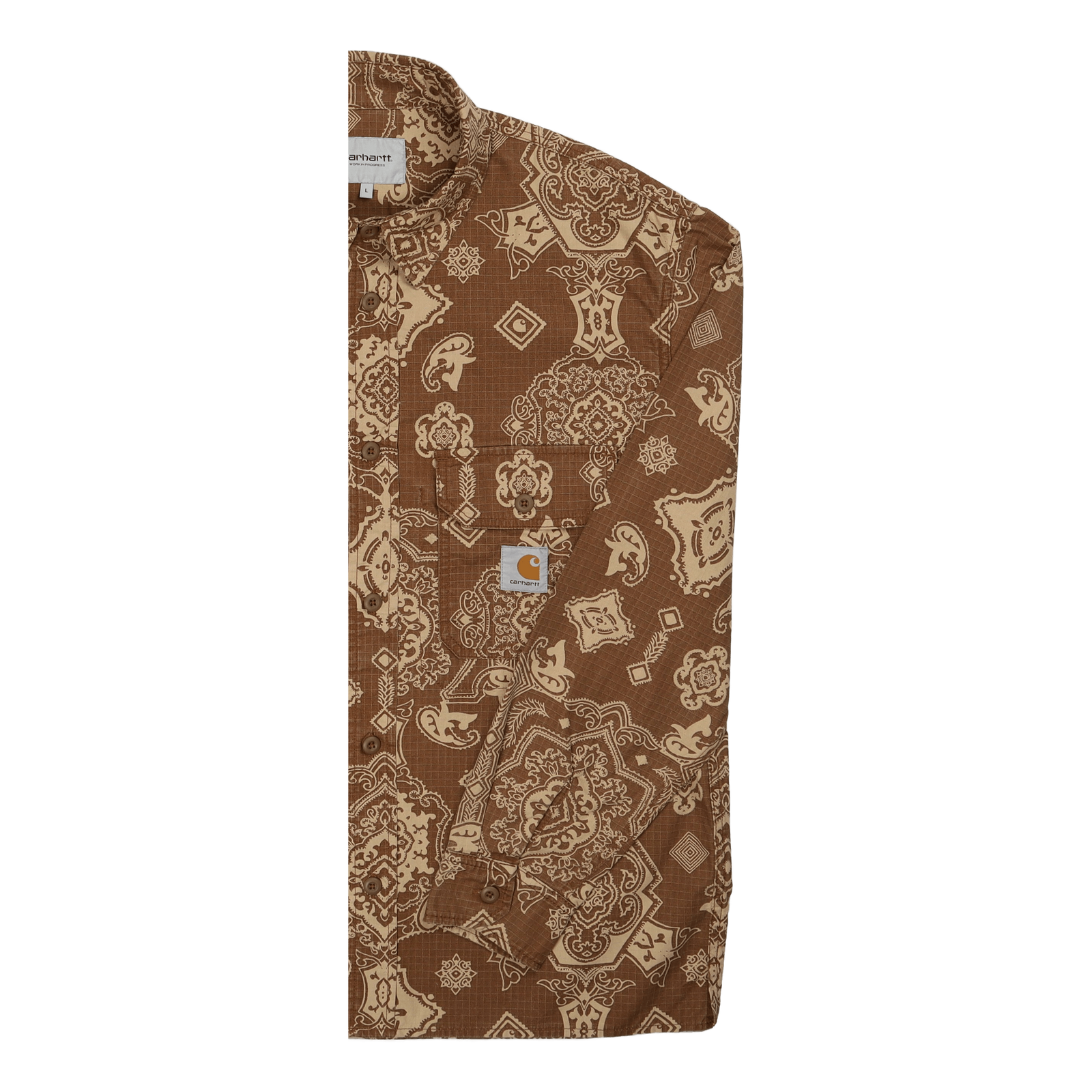 L/s Verse Shirt Verse Print, Hamilton Brown