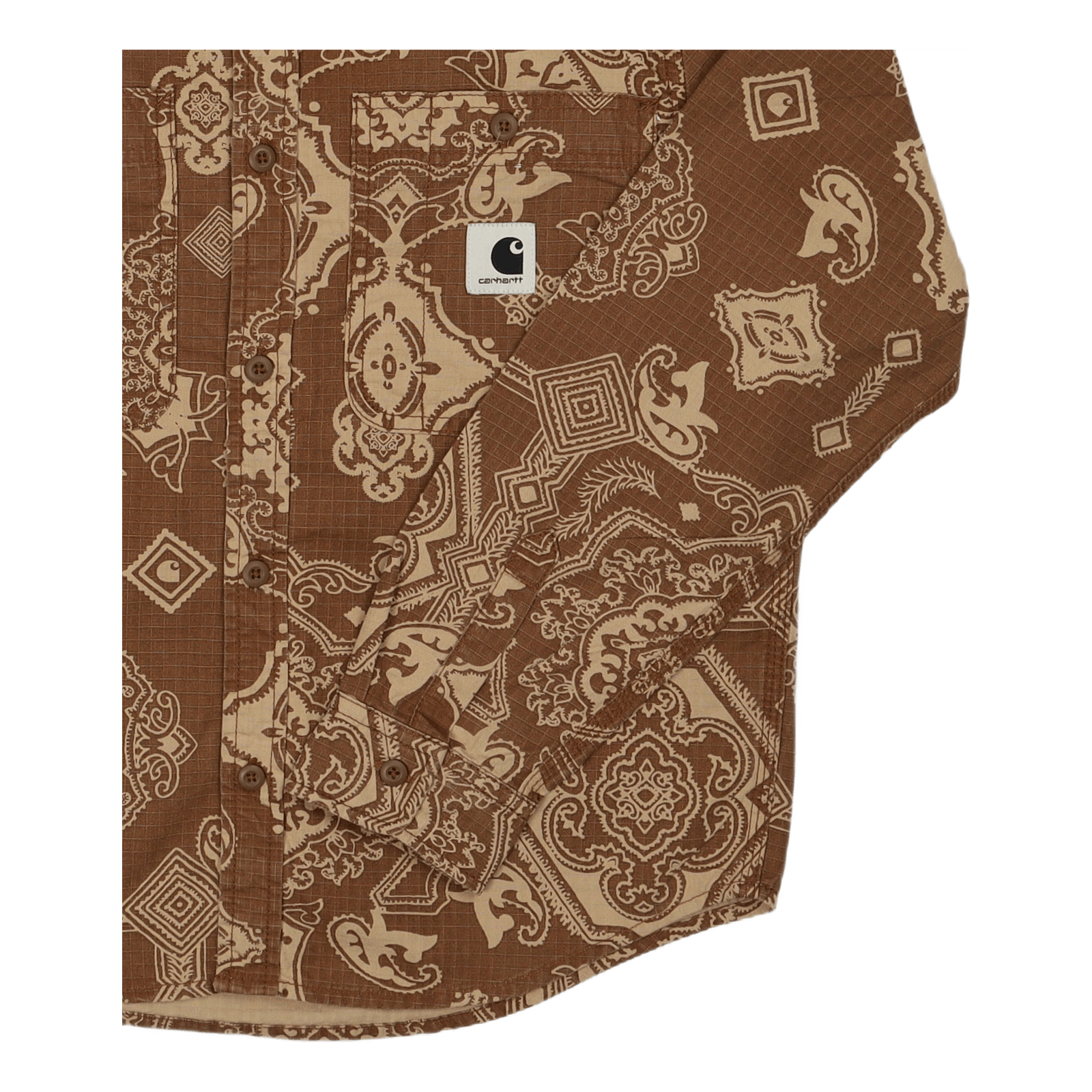 W' L/s Verse Shirt Verse Print, Hamilton Brown