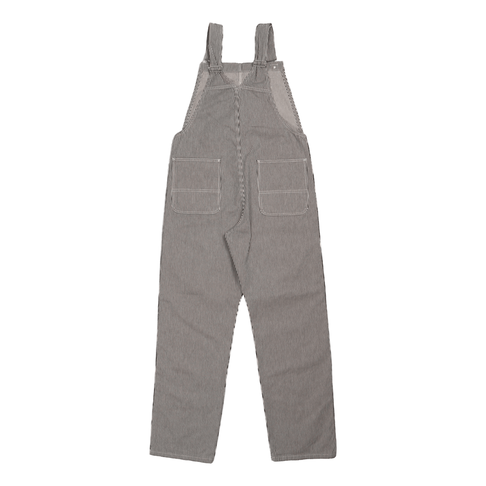 W' Bib Overall Straight White / Blue