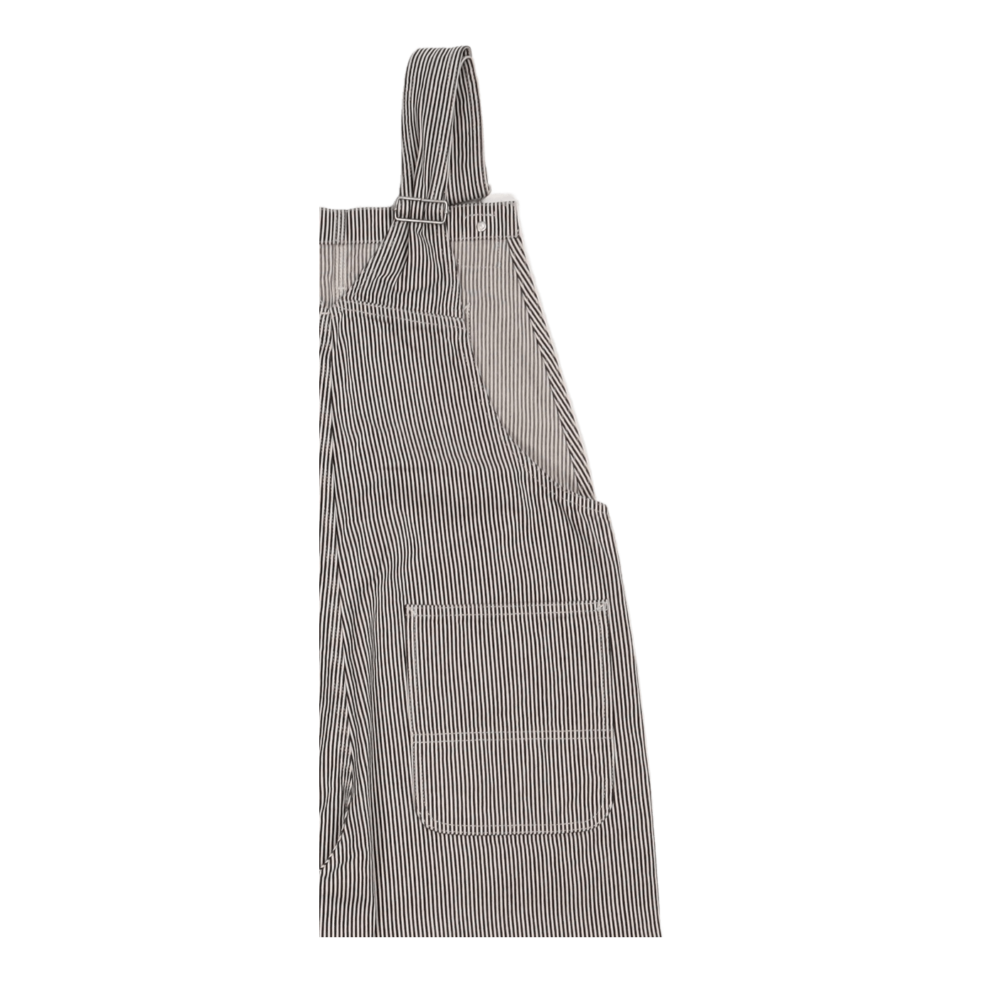 W' Bib Overall Straight White / Blue