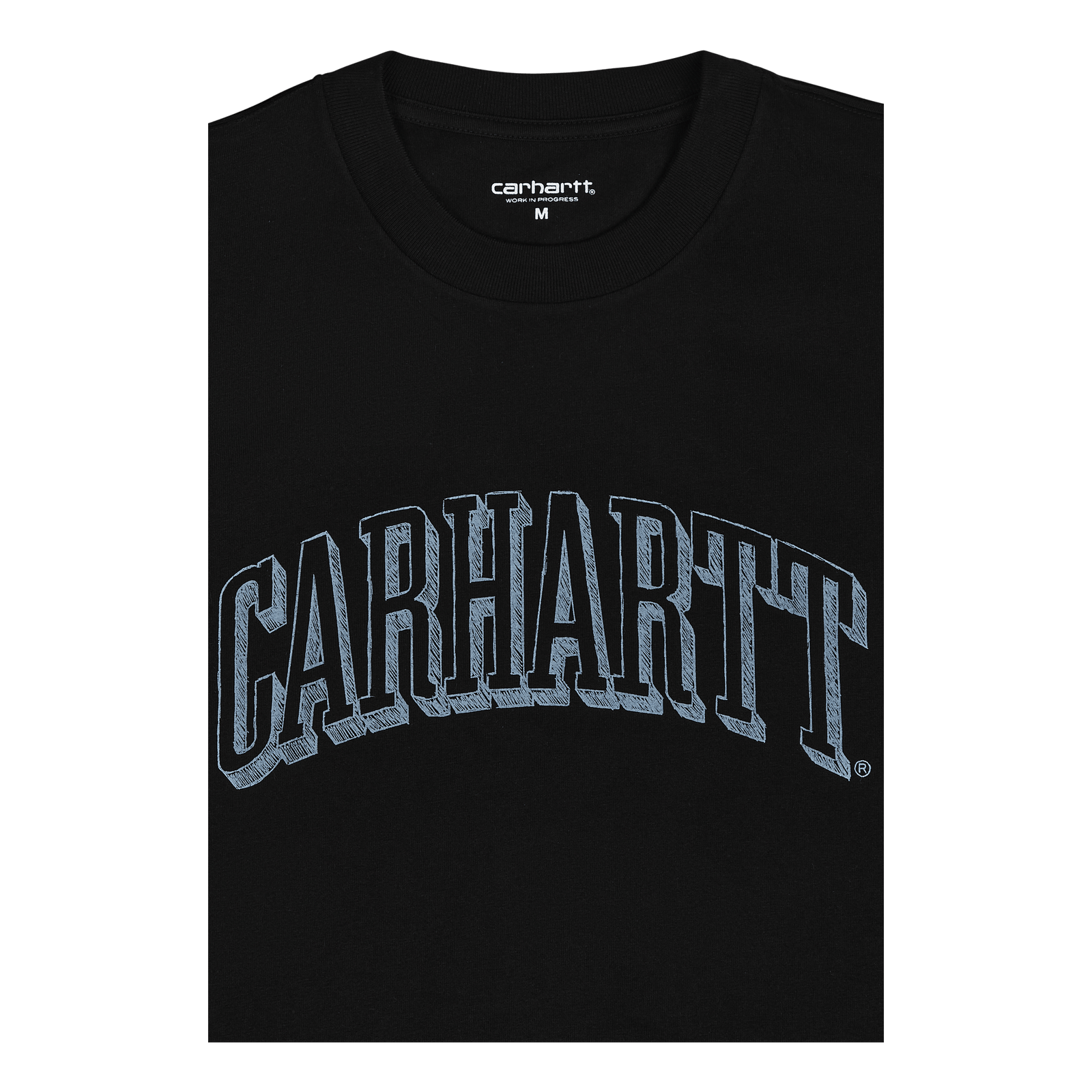 S/s Scrawl Script T-shirt Black / Misty Sky