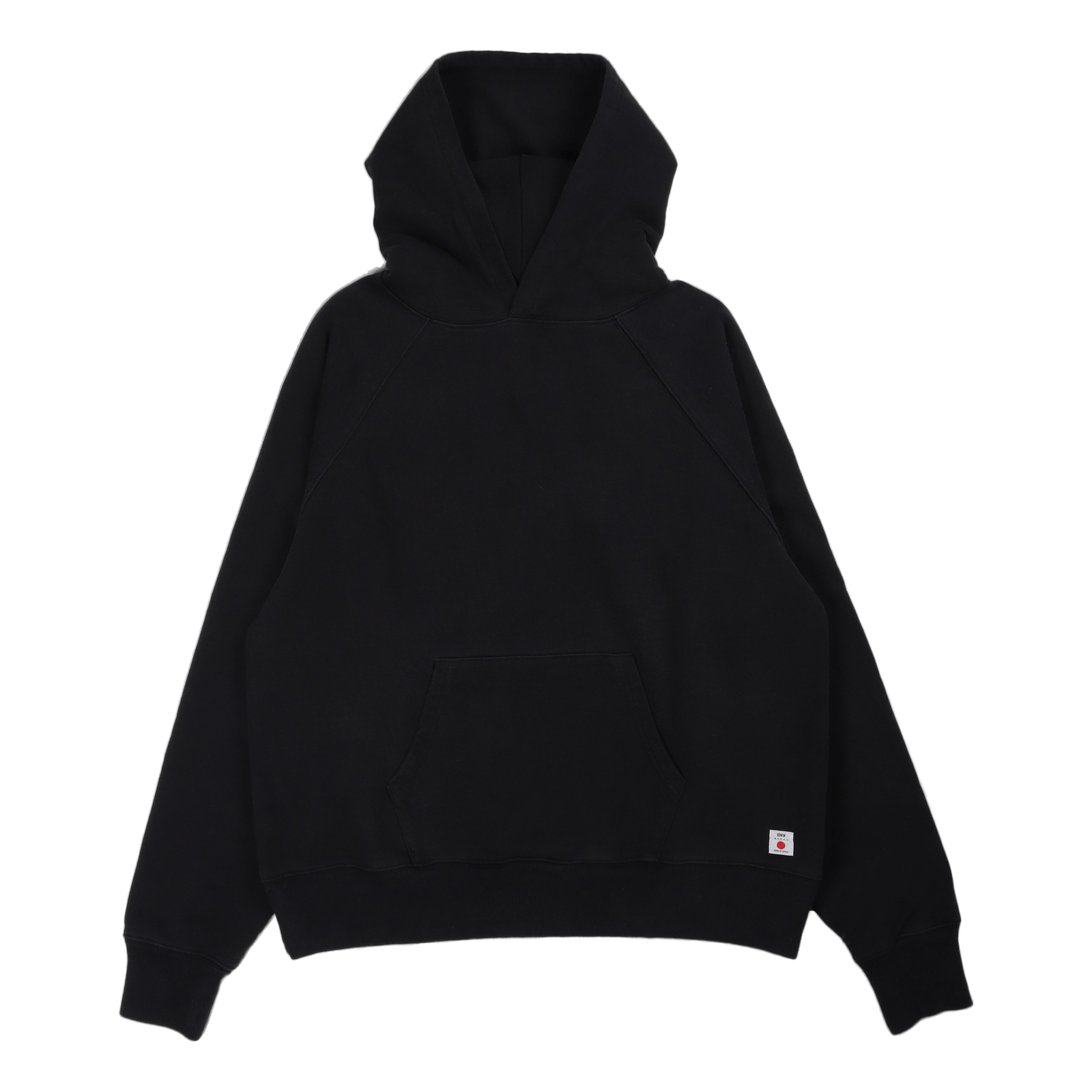 Raglan-sleeve Hood Sweat Black Ozone