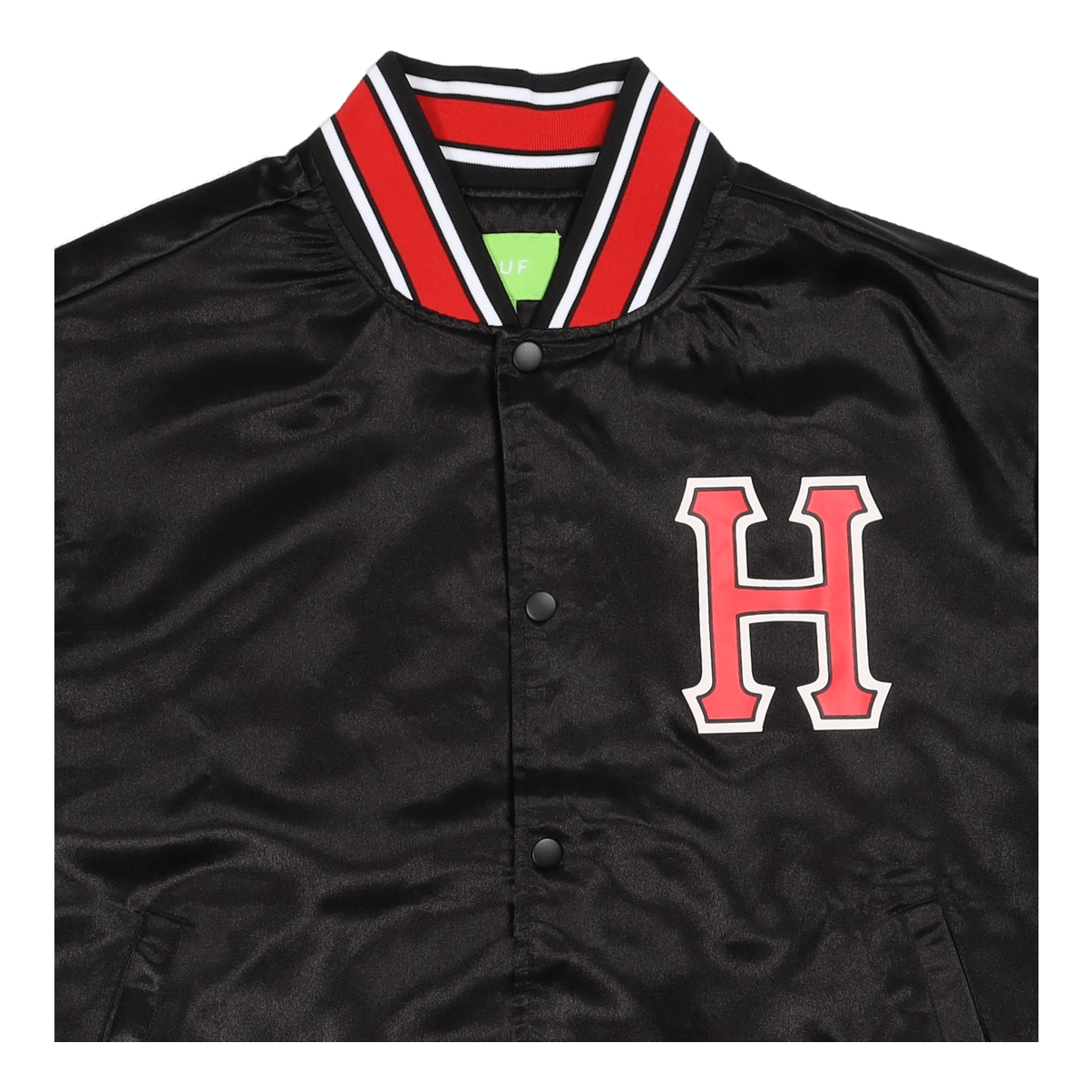 Crackerjack Satin Baseball Jac Black