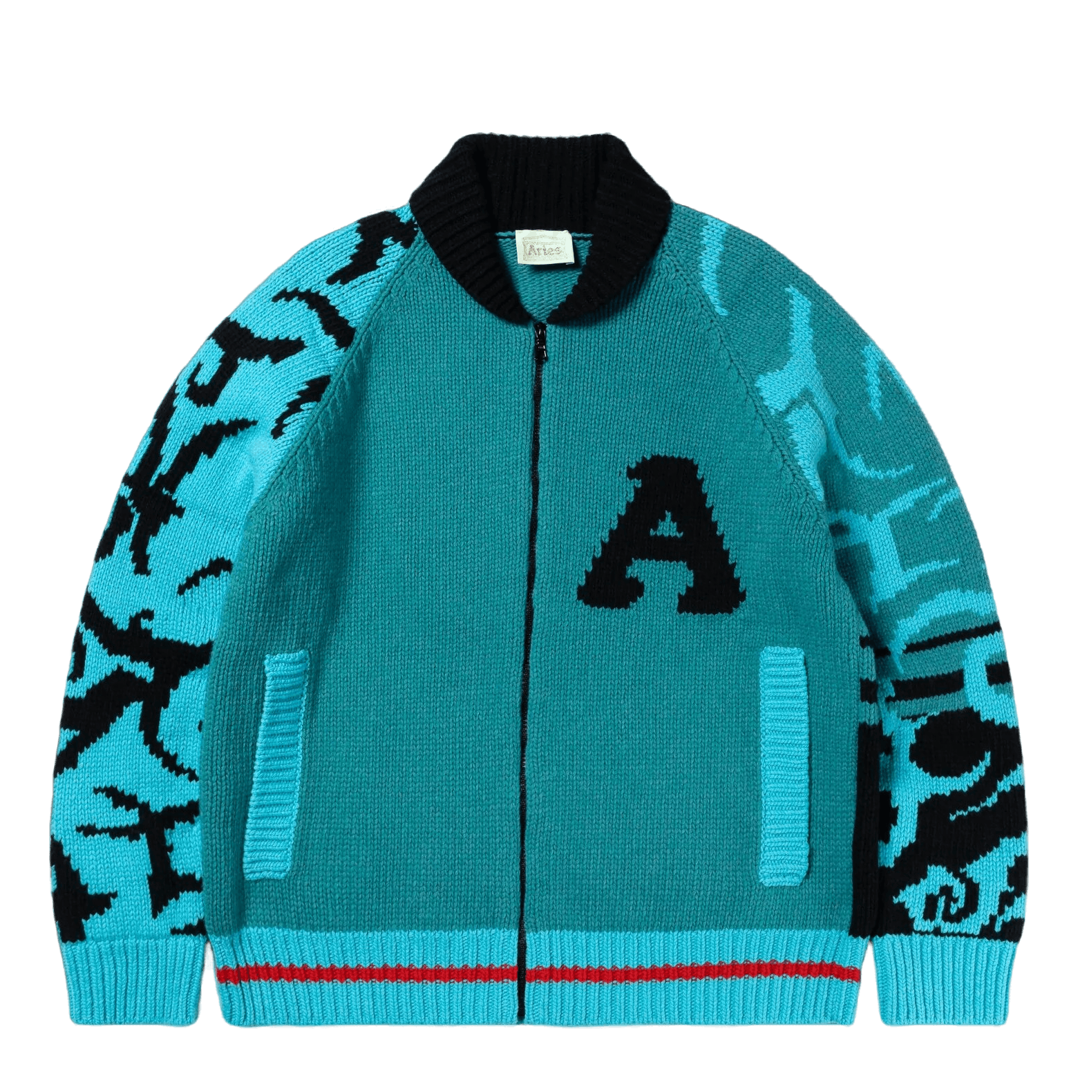 Varsity Zip Thru Knit Multi