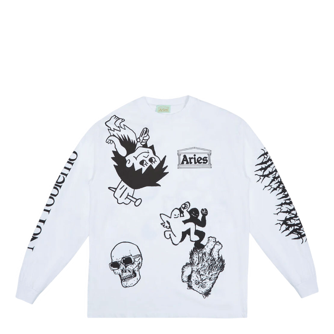 Graphic Mashup Ls Tee White