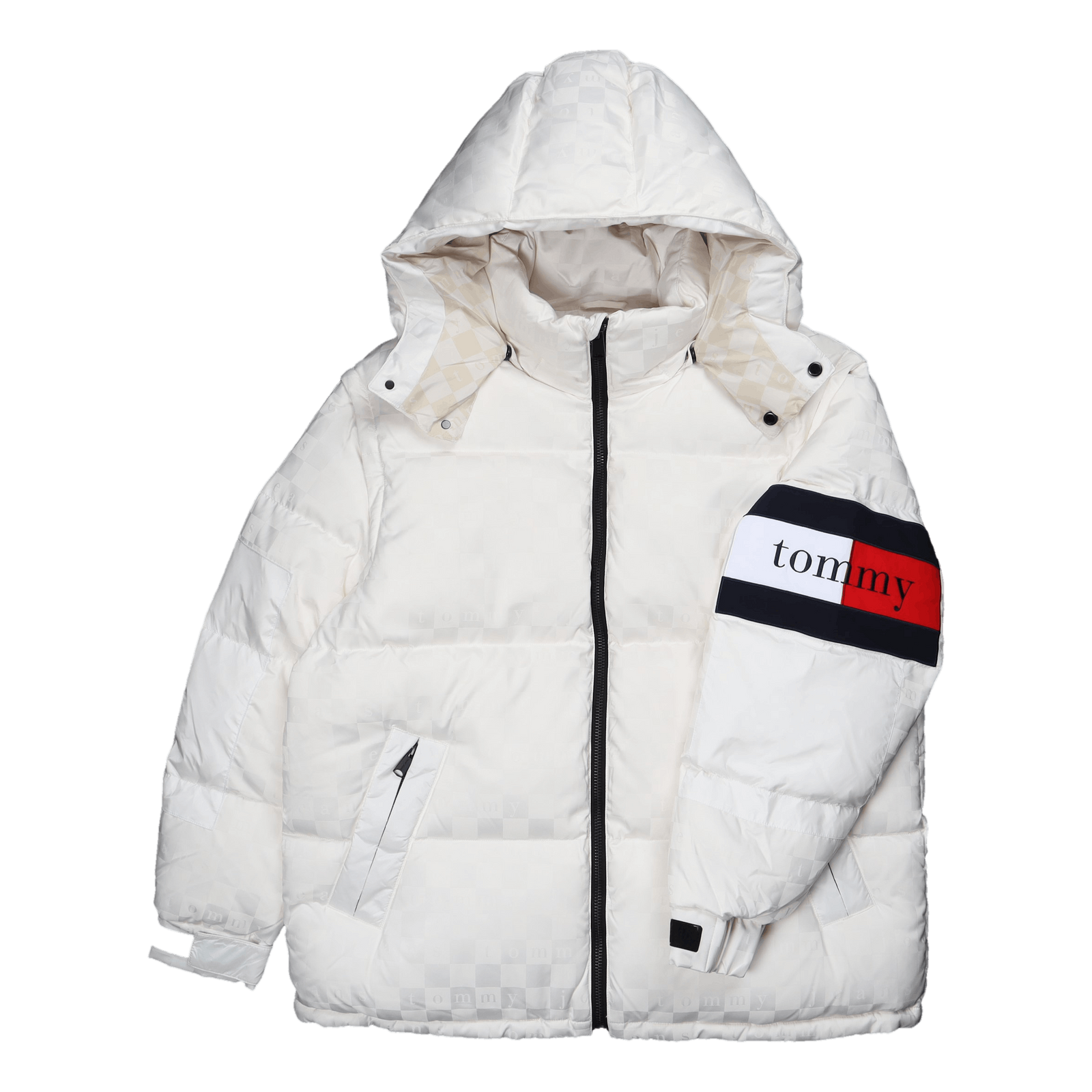 Tjcu Monogram Puffer Jacket Ancient White