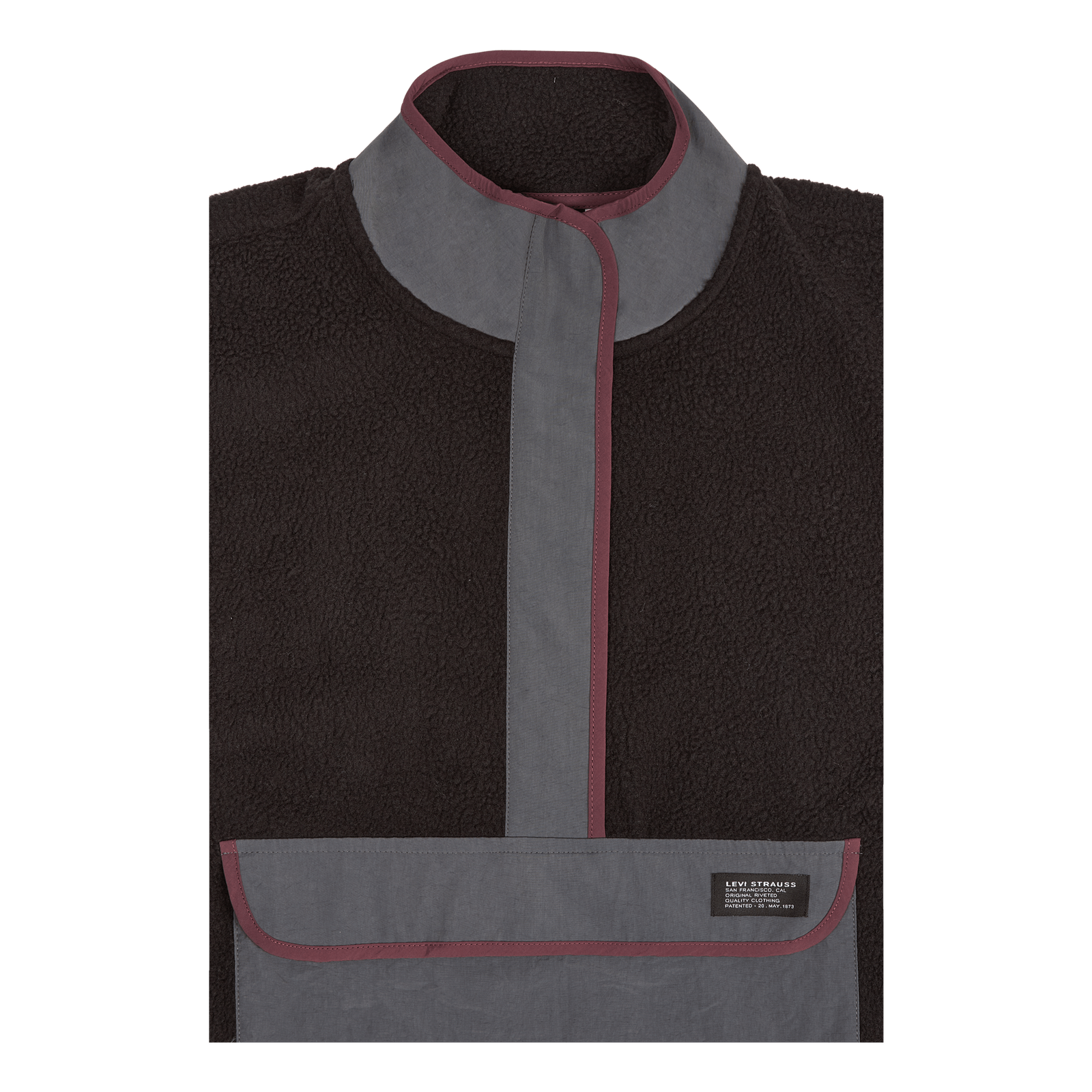 Polar Fleece Mock Neck Black