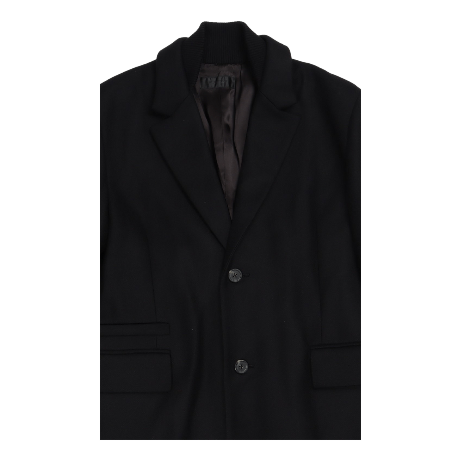 Wool Overcoat.dense Black