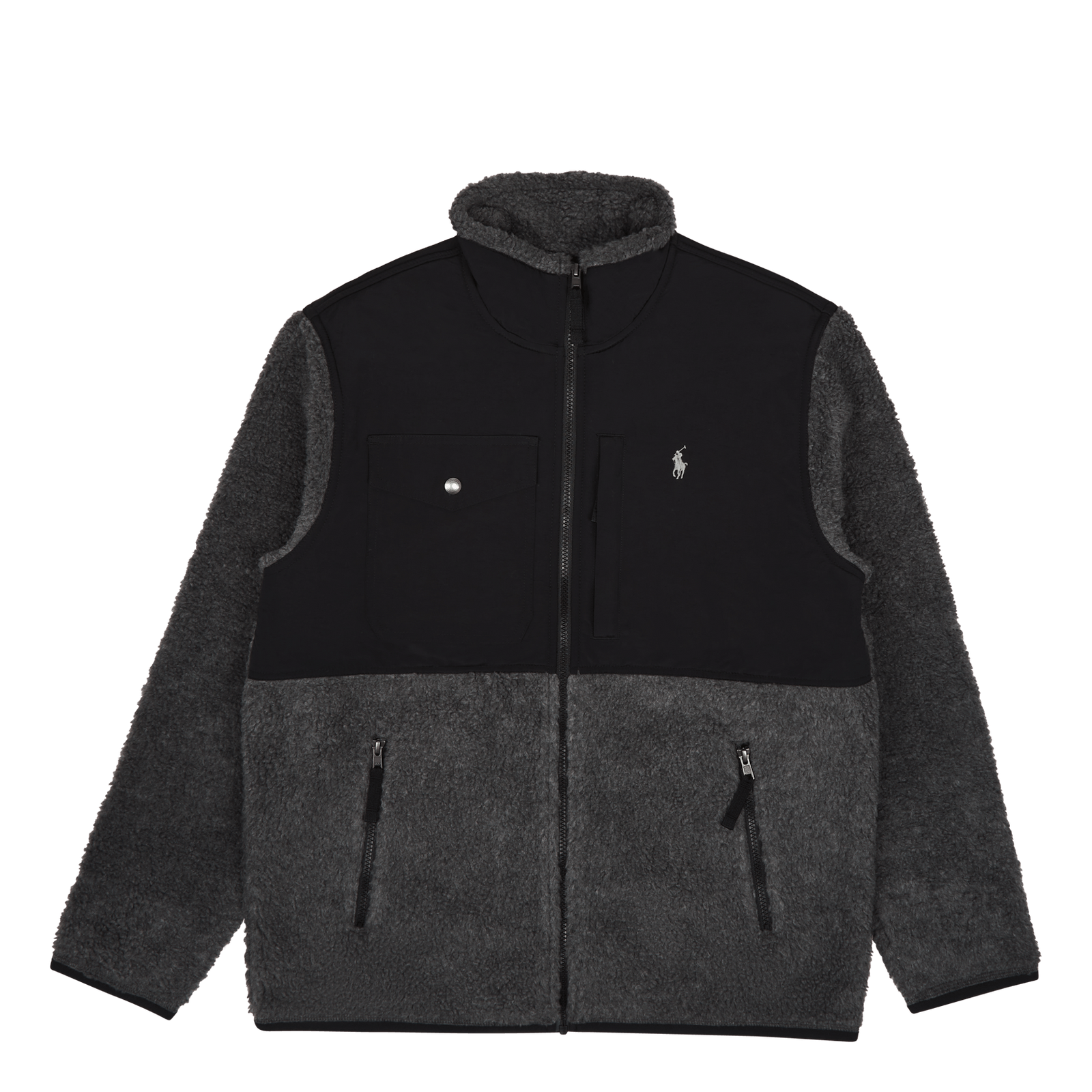 Wind-Blocking Hybrid Jacket Barclay Heather/Polo Black