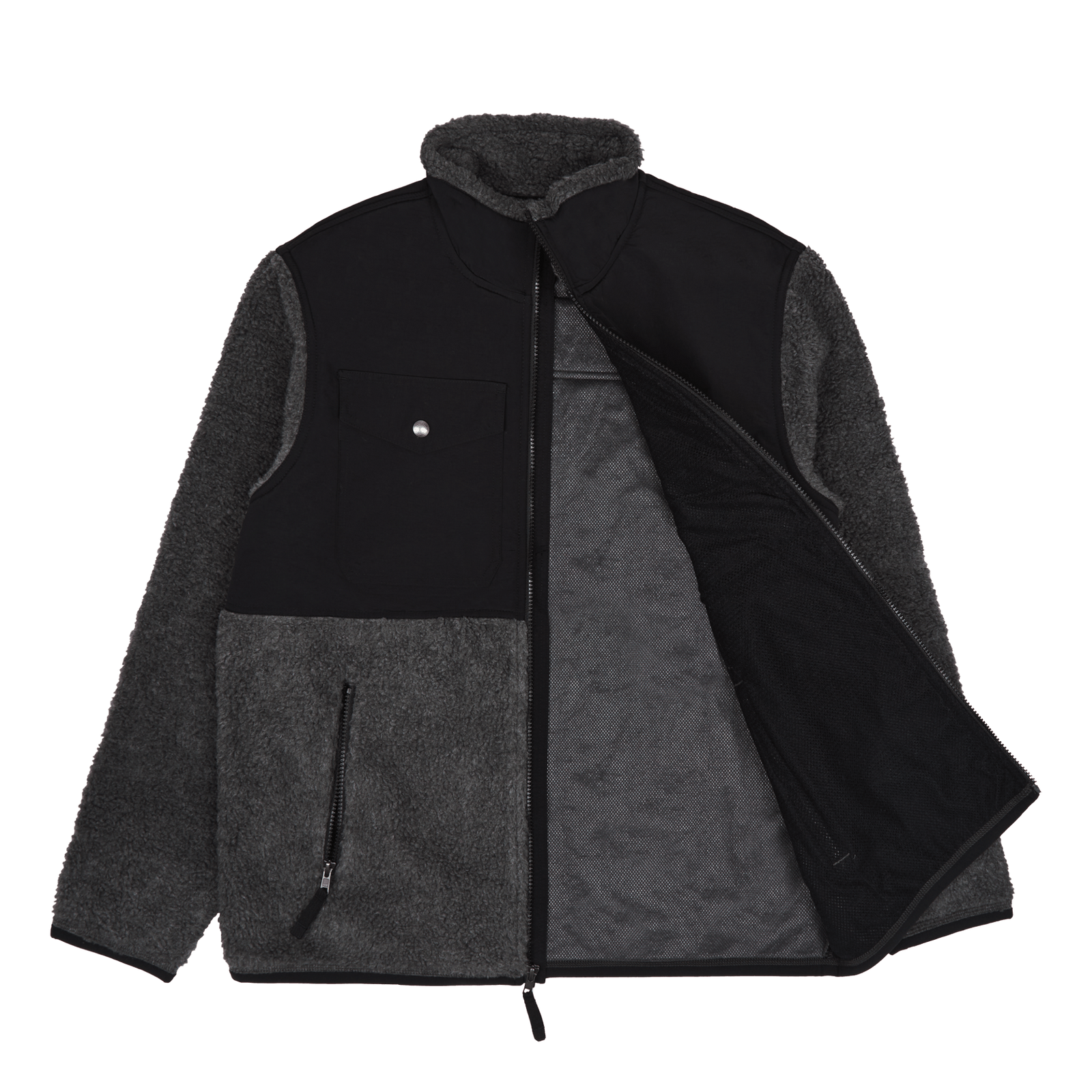 Wind-Blocking Hybrid Jacket Barclay Heather/Polo Black