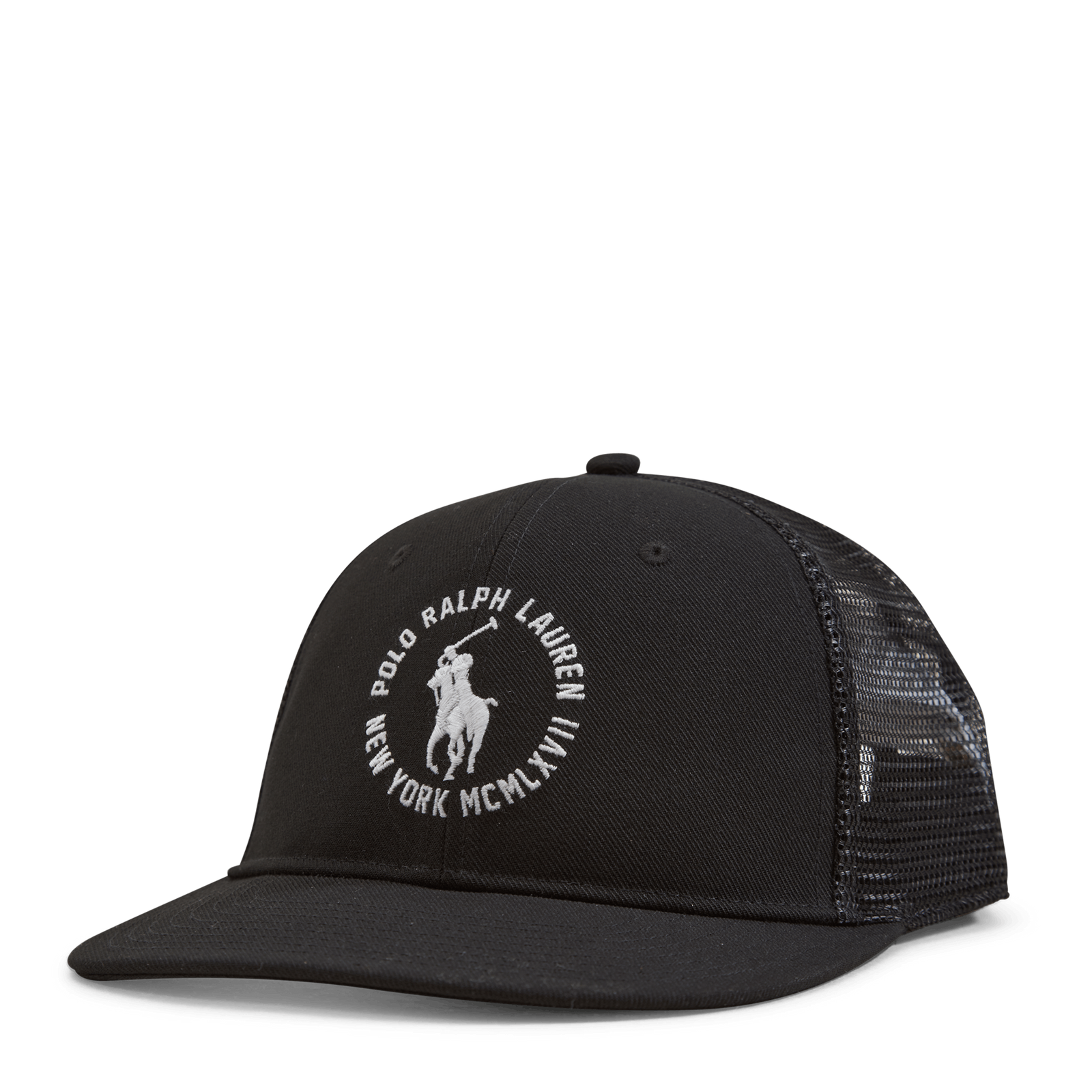 Twill Trucker Cap Polo Black