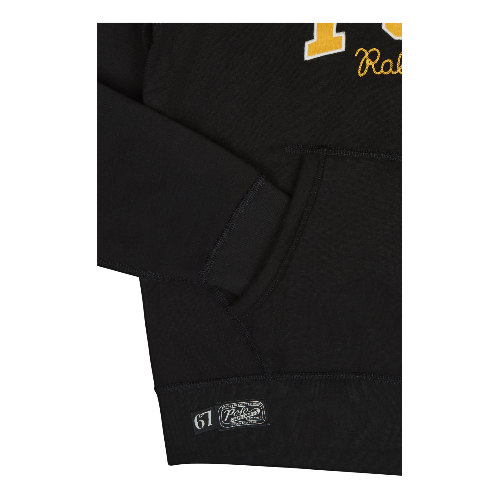 The RL Fleece Logo Hoodie Polo Black