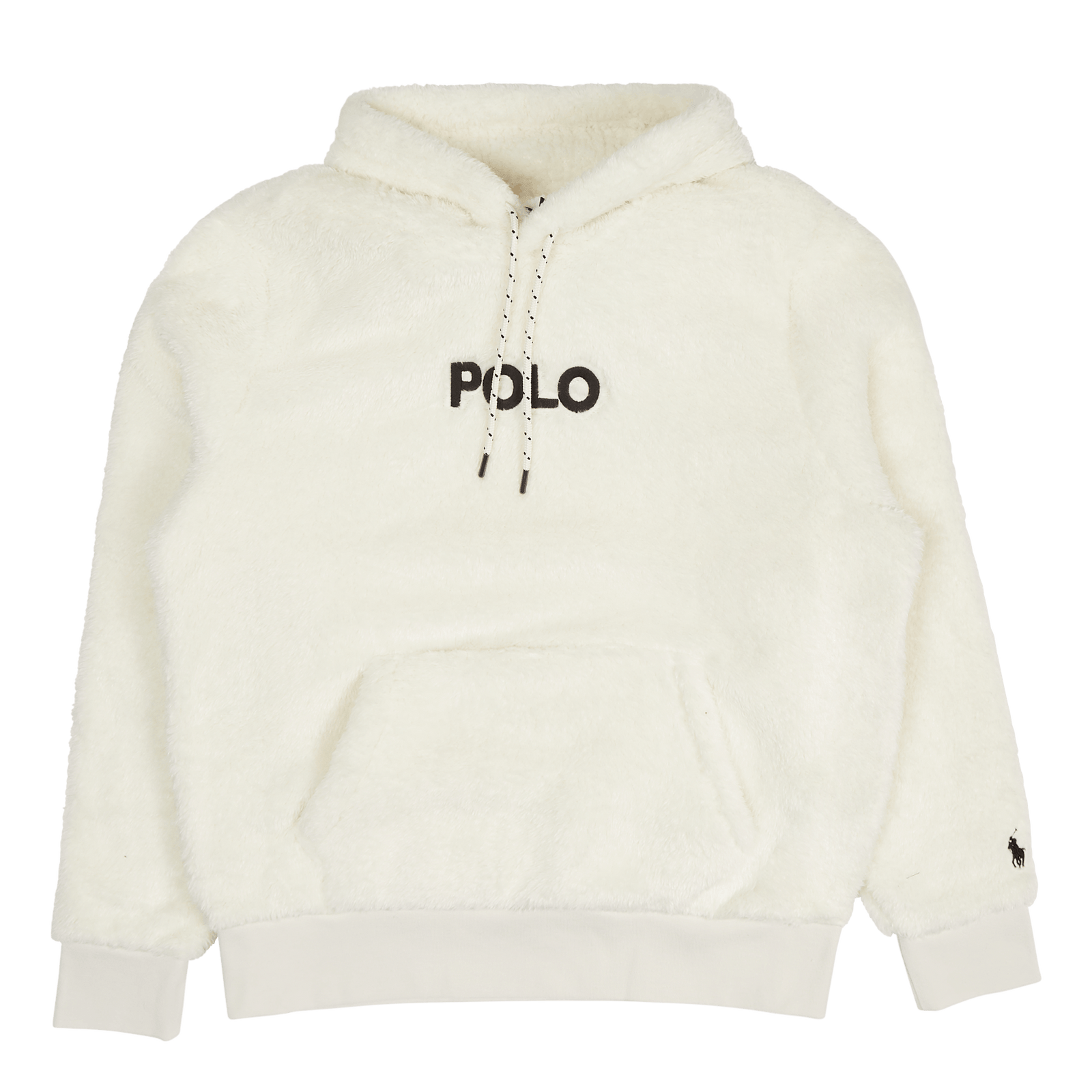 Logo-Embroidered Pile Fleece Hoodie Clubhouse Cream