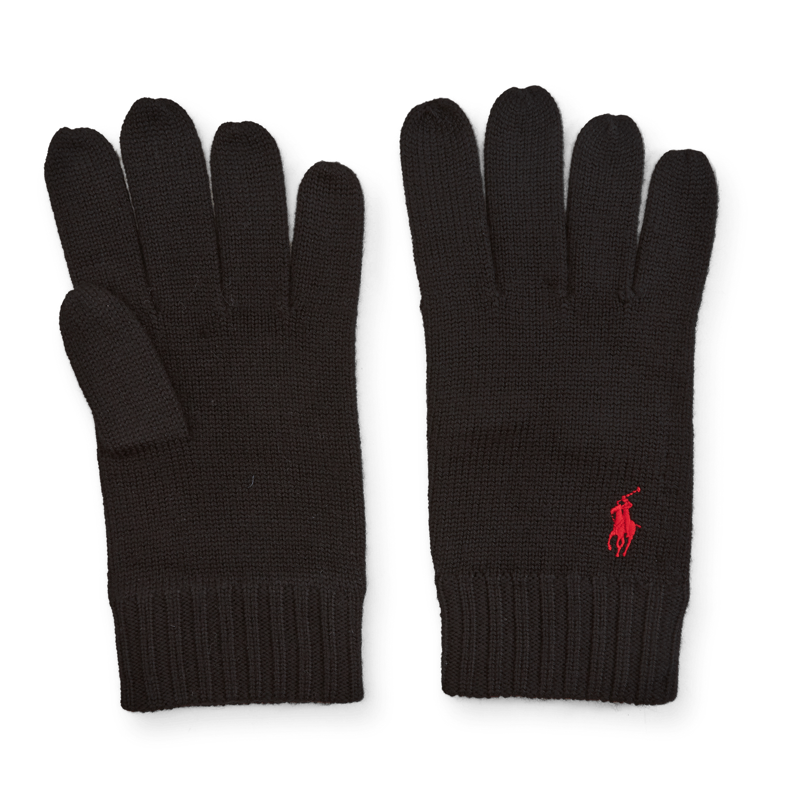 Signature Pony Wool Gloves Polo Black