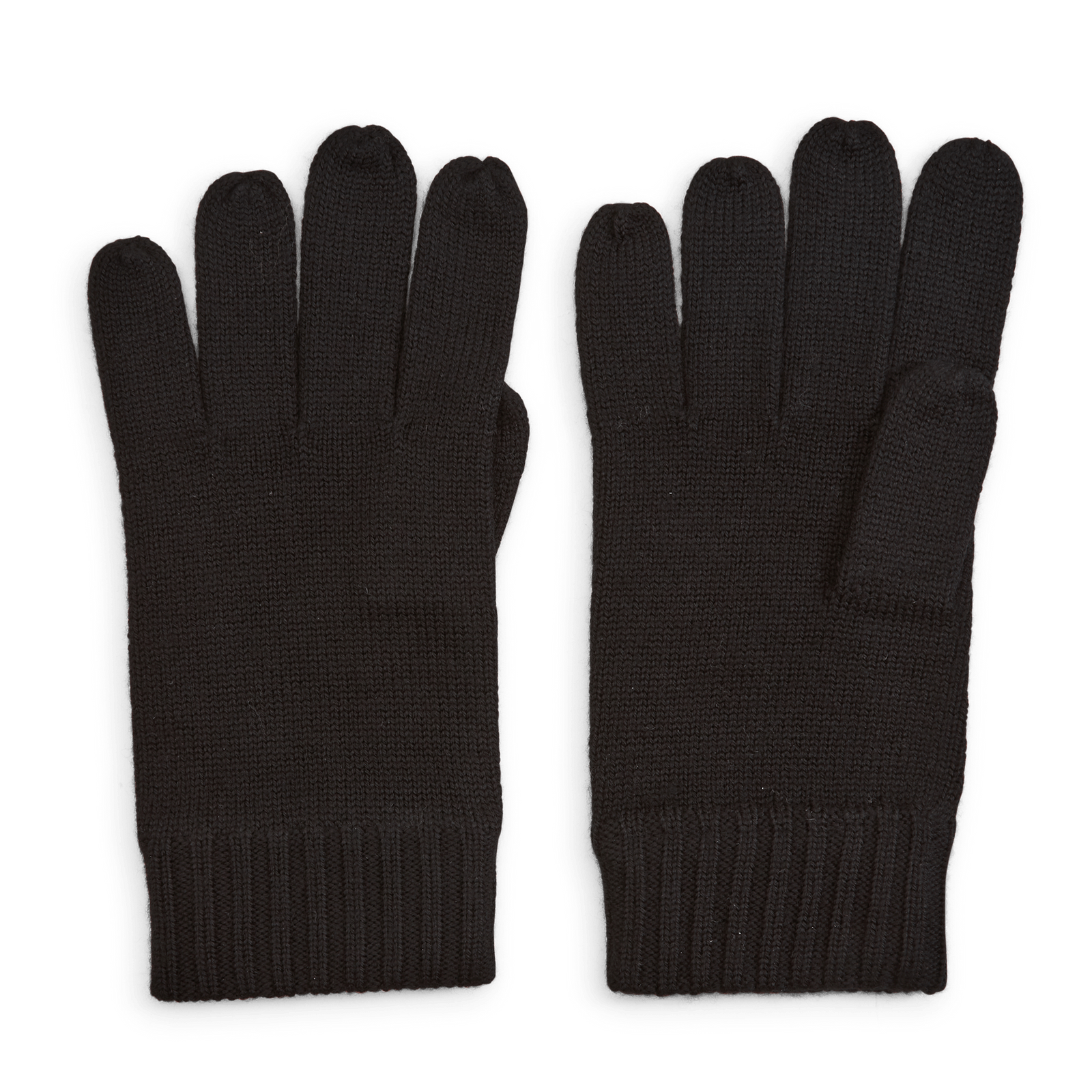 Signature Pony Wool Gloves Polo Black