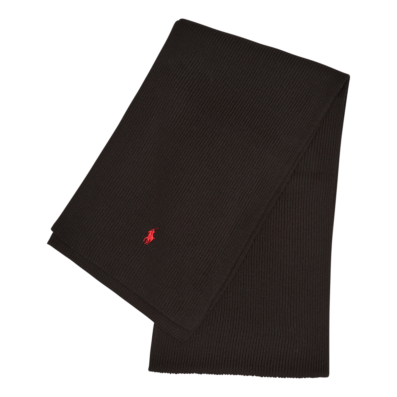 Signature Pony Wool Scarf Polo Black