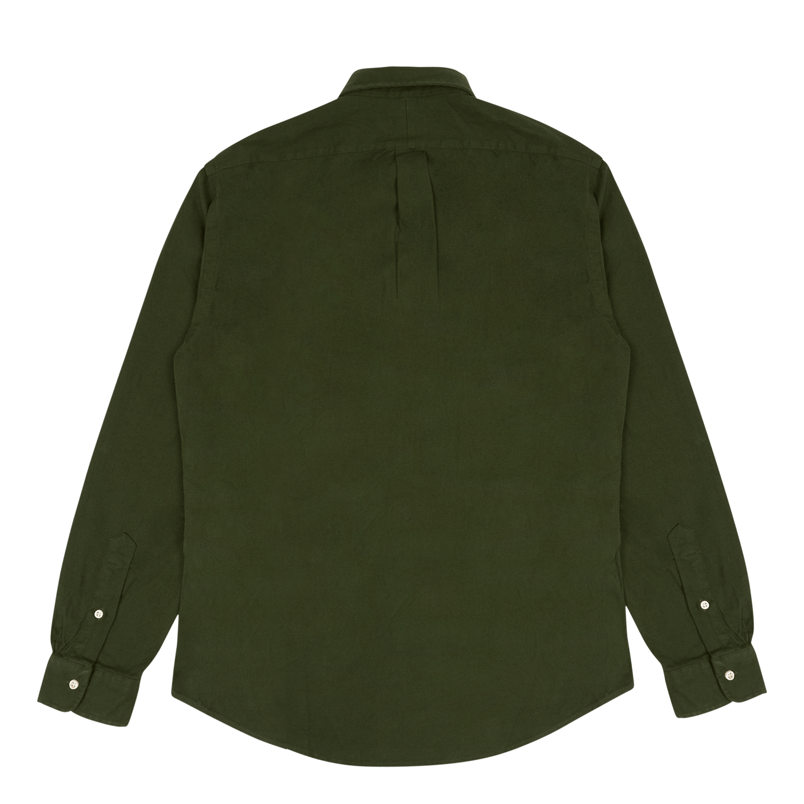 Custom Fit Brushed Flannel Shirt Army