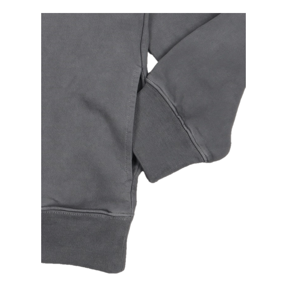 Plant Dye Double Collar Hoodie Dark Grey