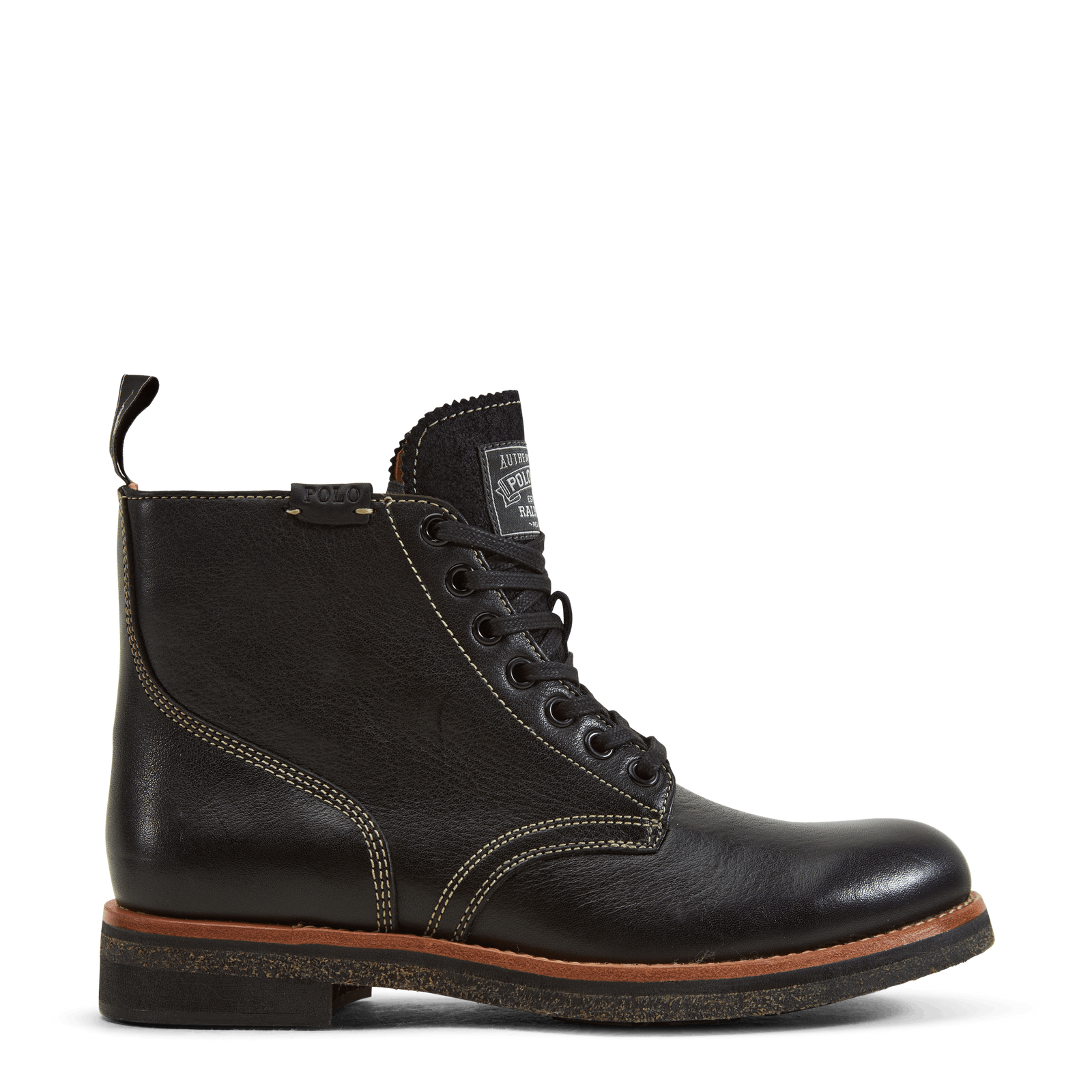 Tumbled Leather Boot Black