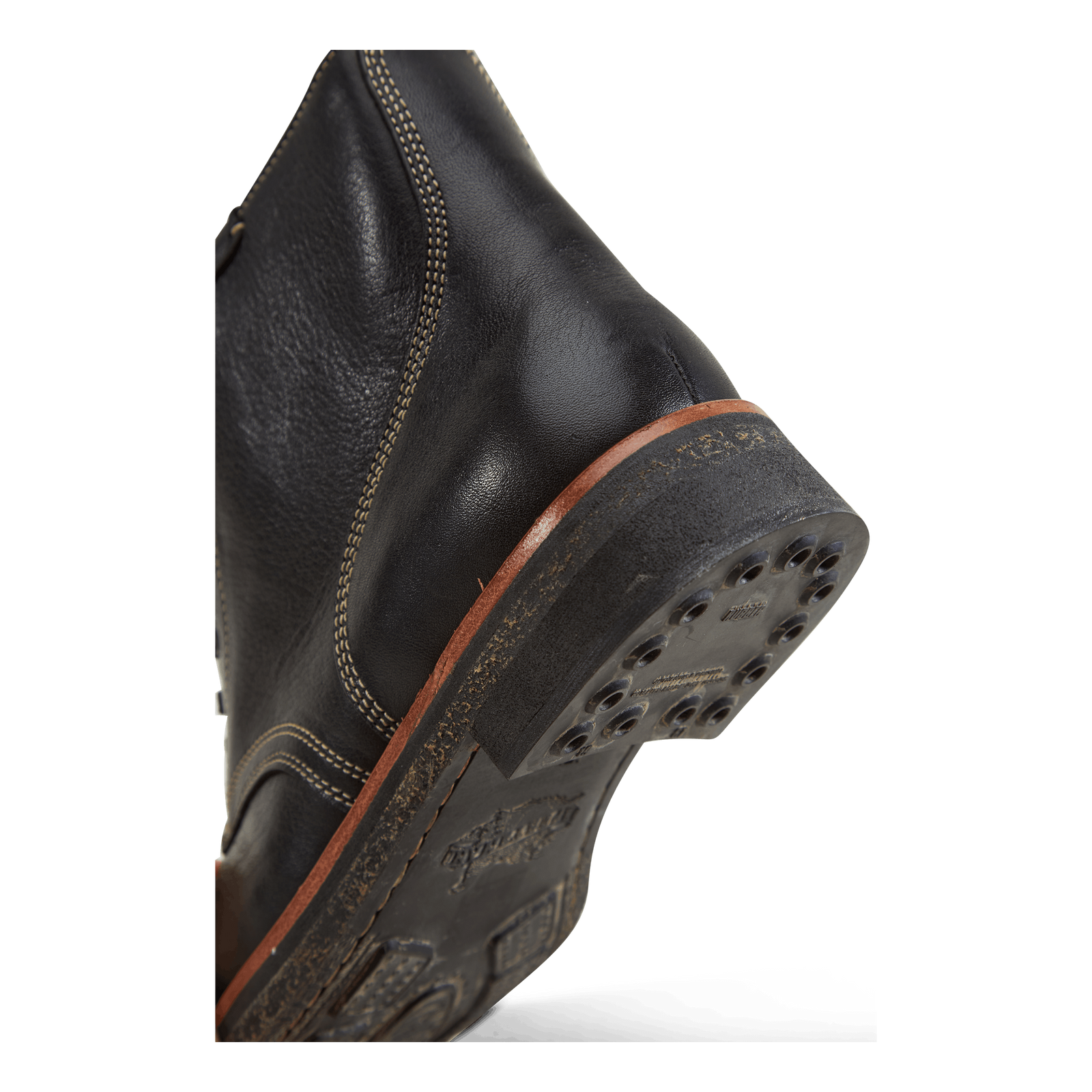 Tumbled Leather Boot Black