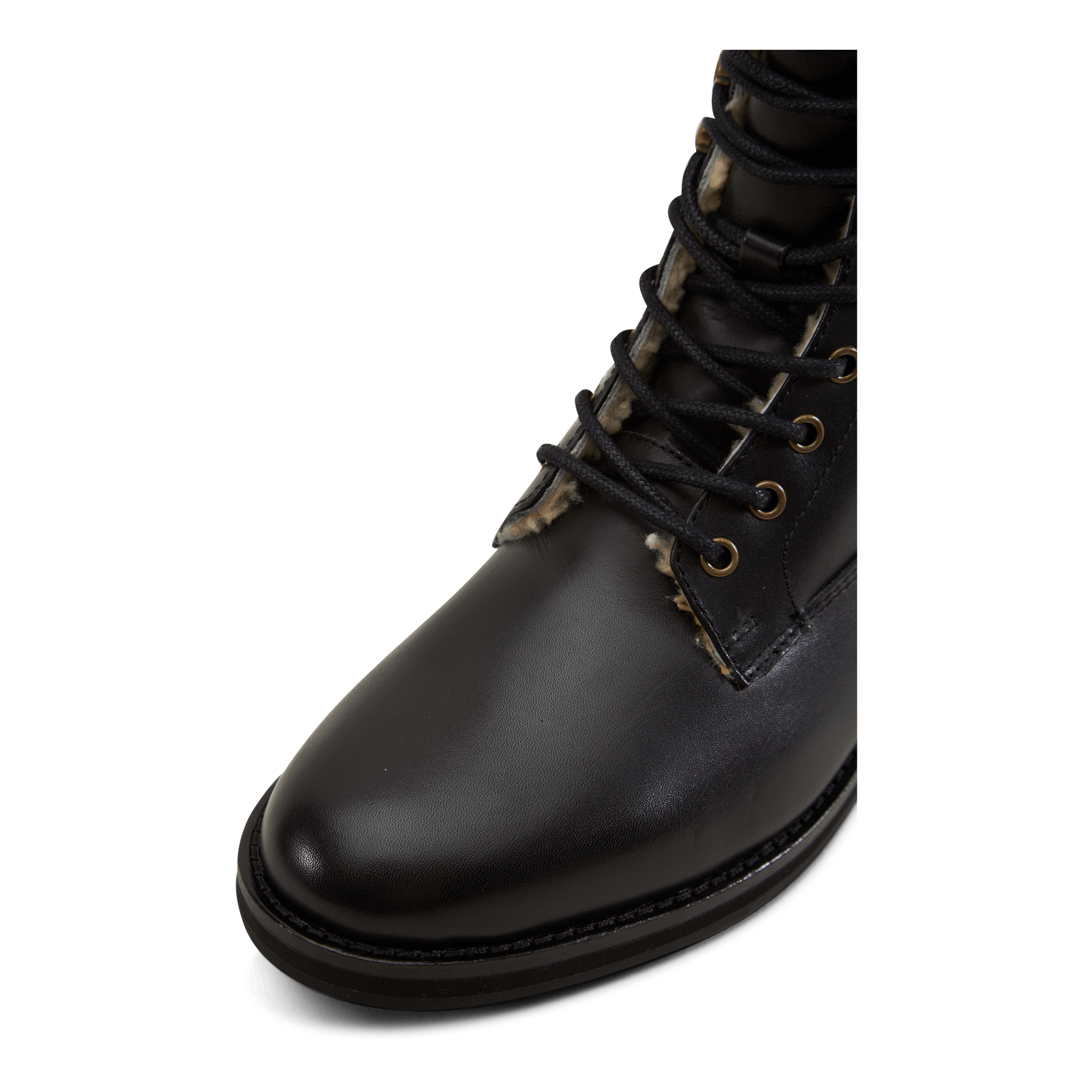 Bryson Leather & Shearling Field Boot Black