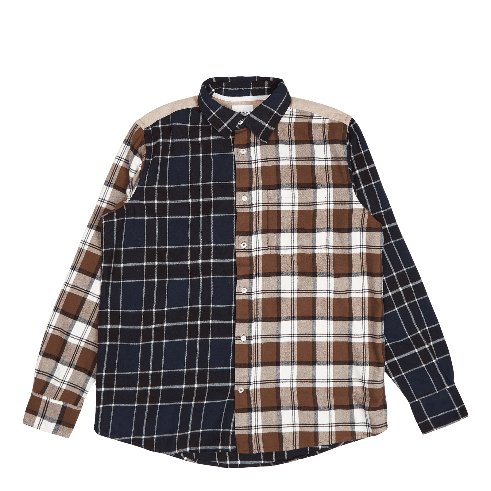 Algot Mixed Flannel Check Dark Navy