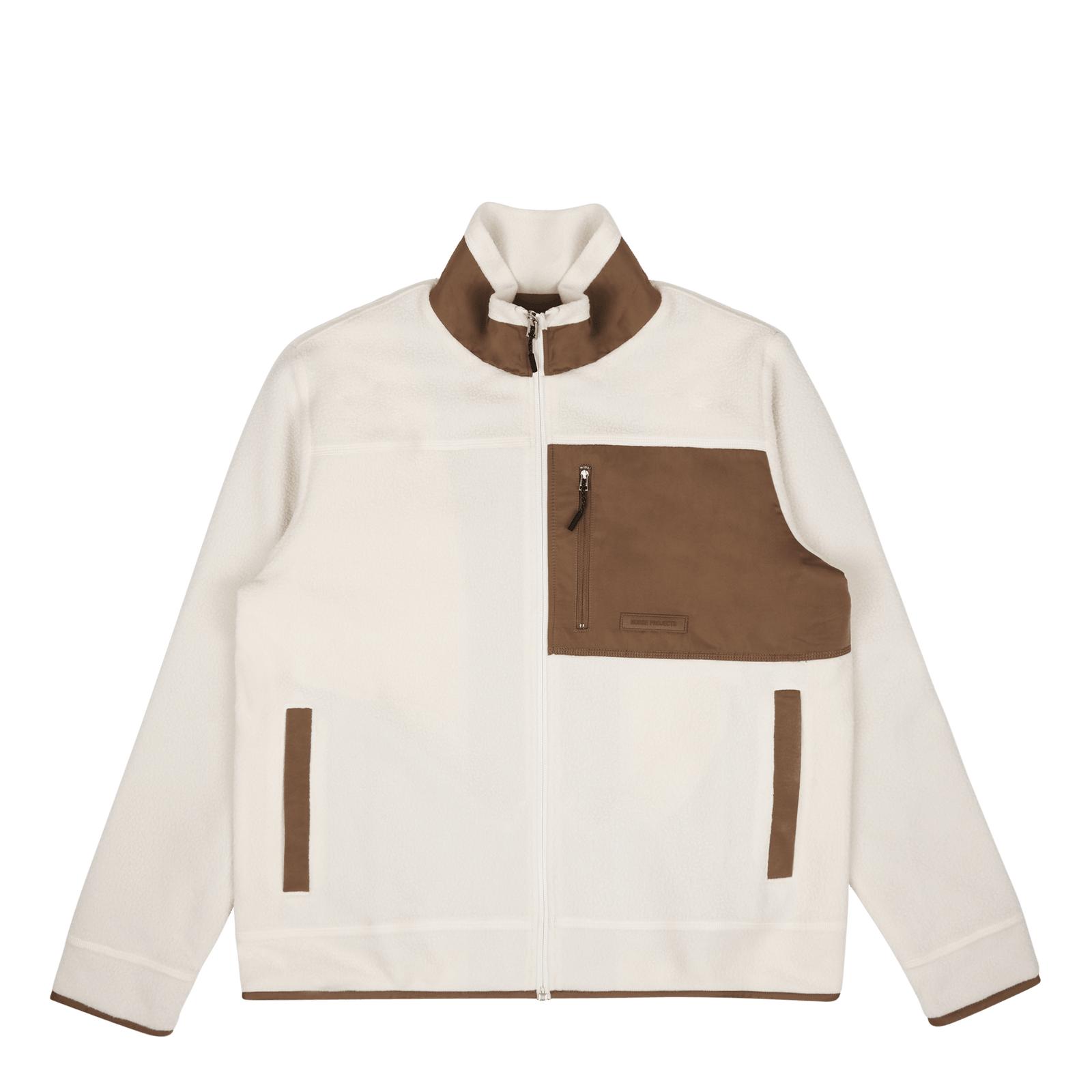 Frederik Fleece Full Zip Jacke Ecru