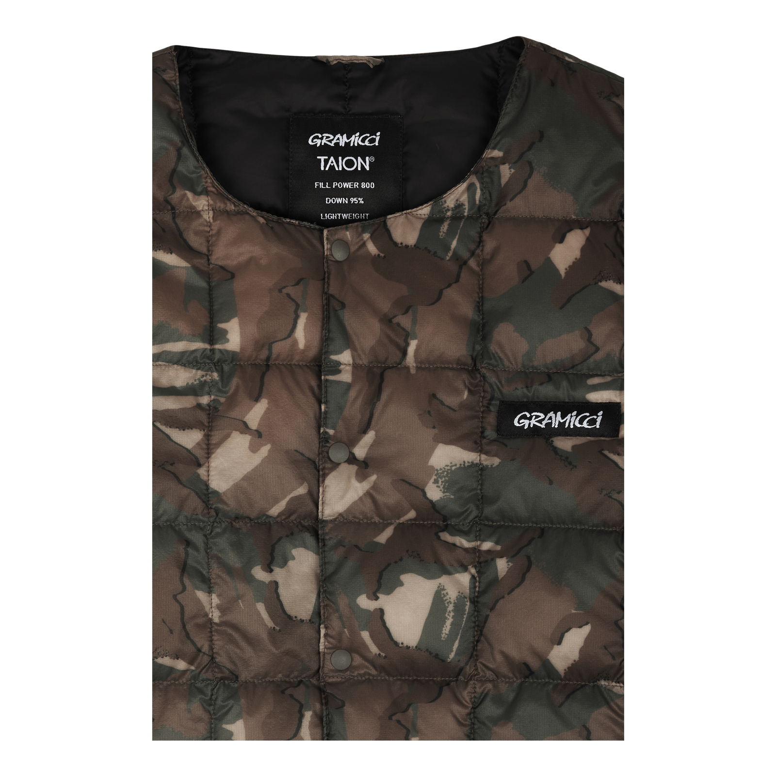 Taion/gramicci Inner Down Jack Camo