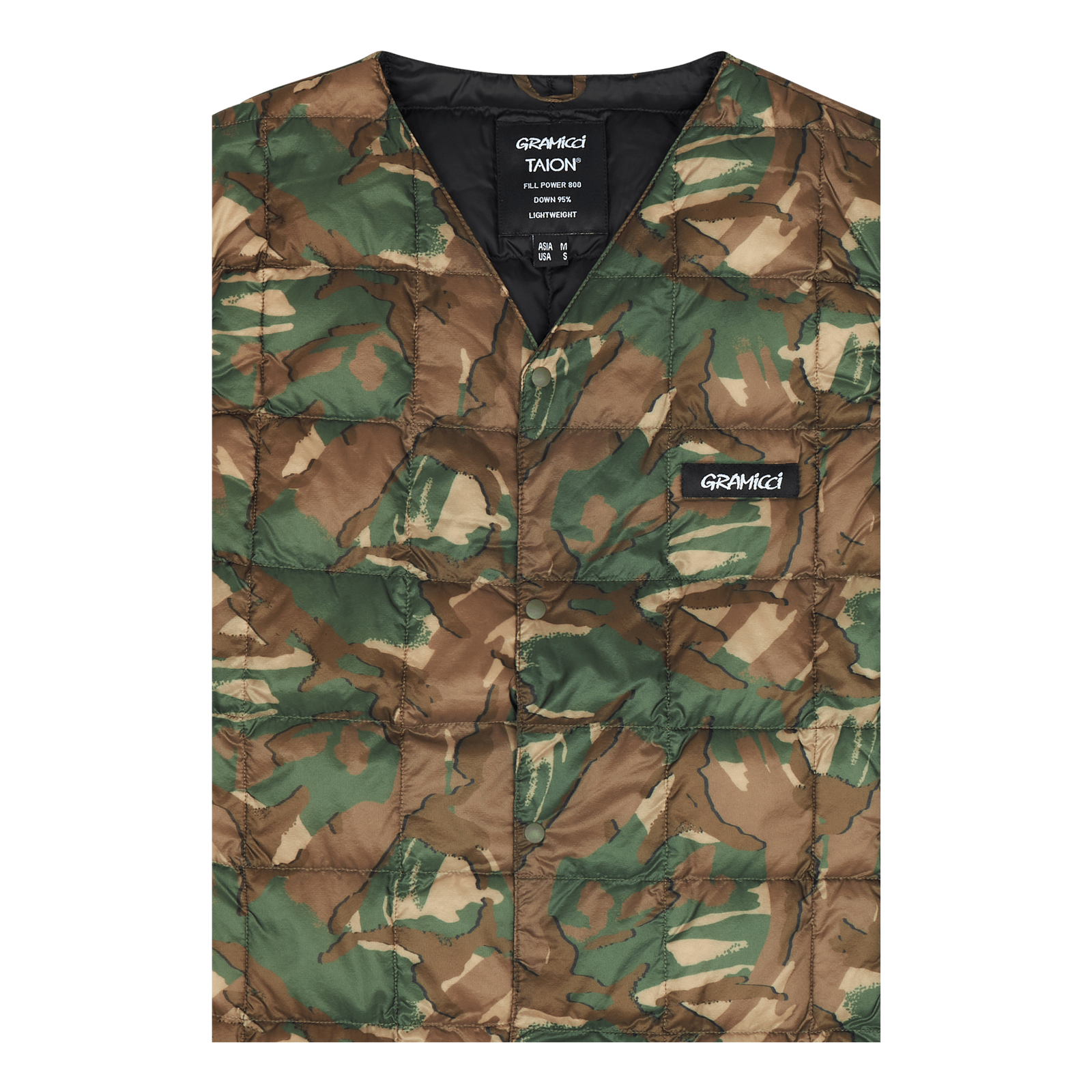 Taion/gramicci Inner Down Vest Camo