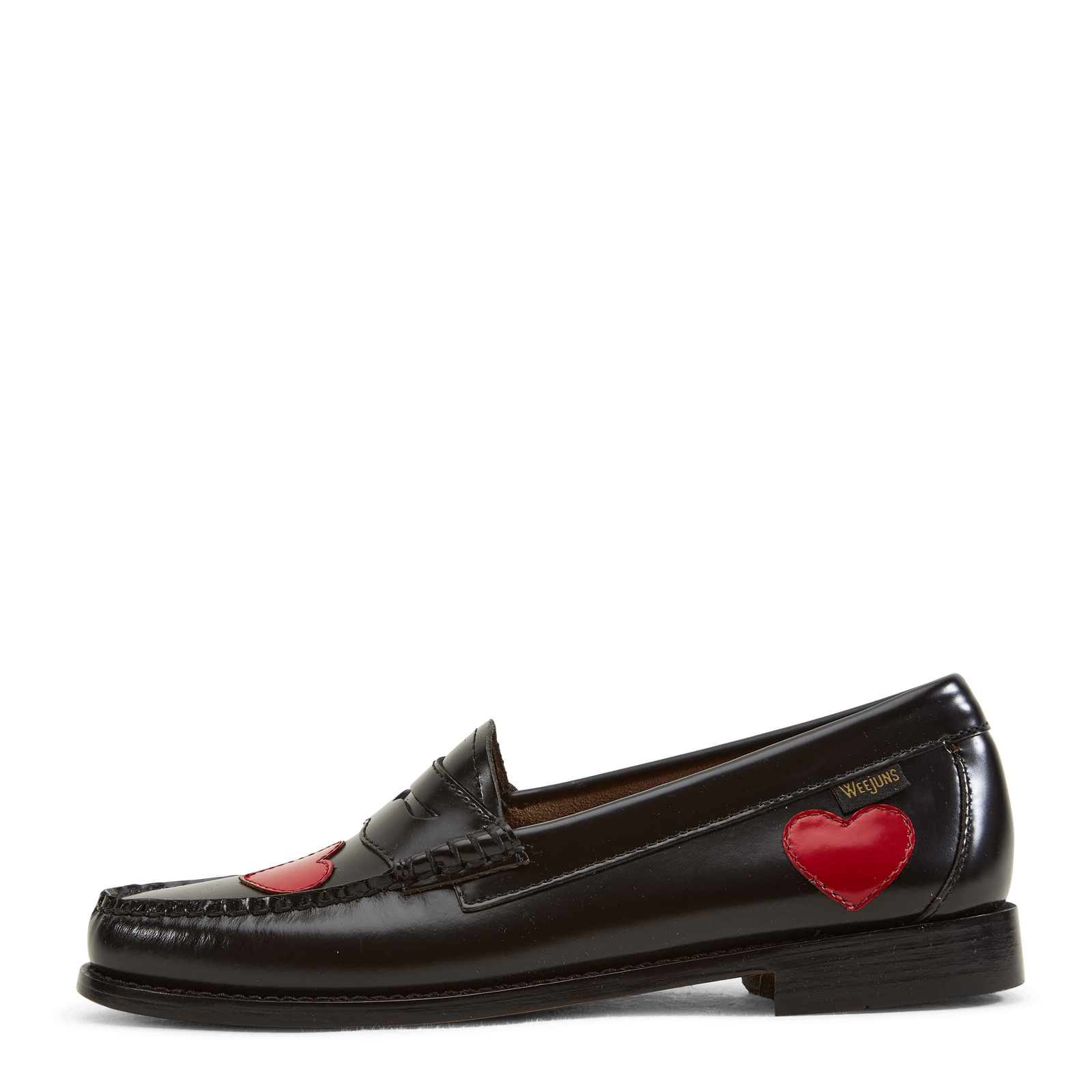 Gh Weejun Wmn Penny Love Black Lthr W/red